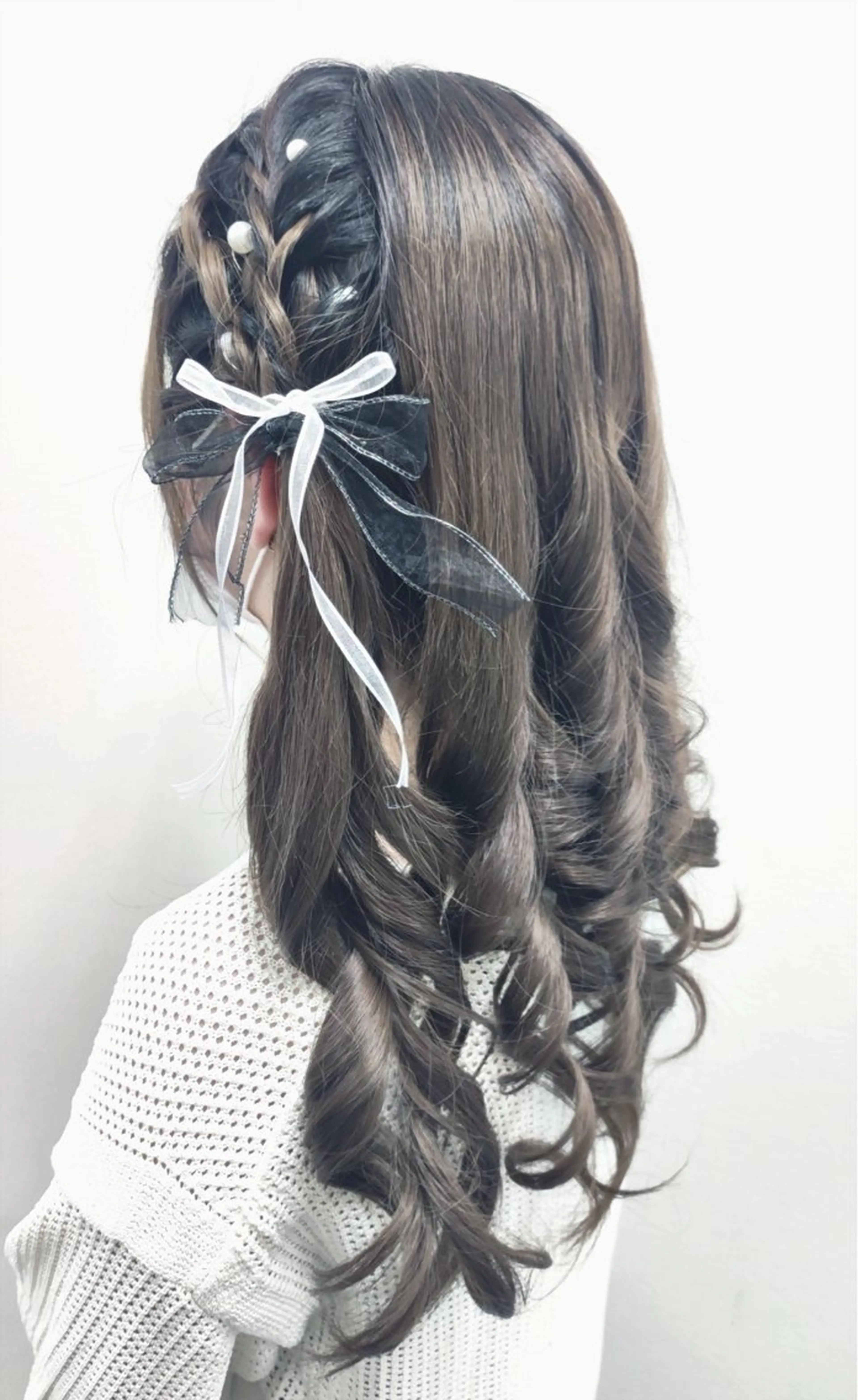 ロング ヘアアレンジ カラー縮毛モデル💙 MoE💙🐈‍⬛のヘアスタイル