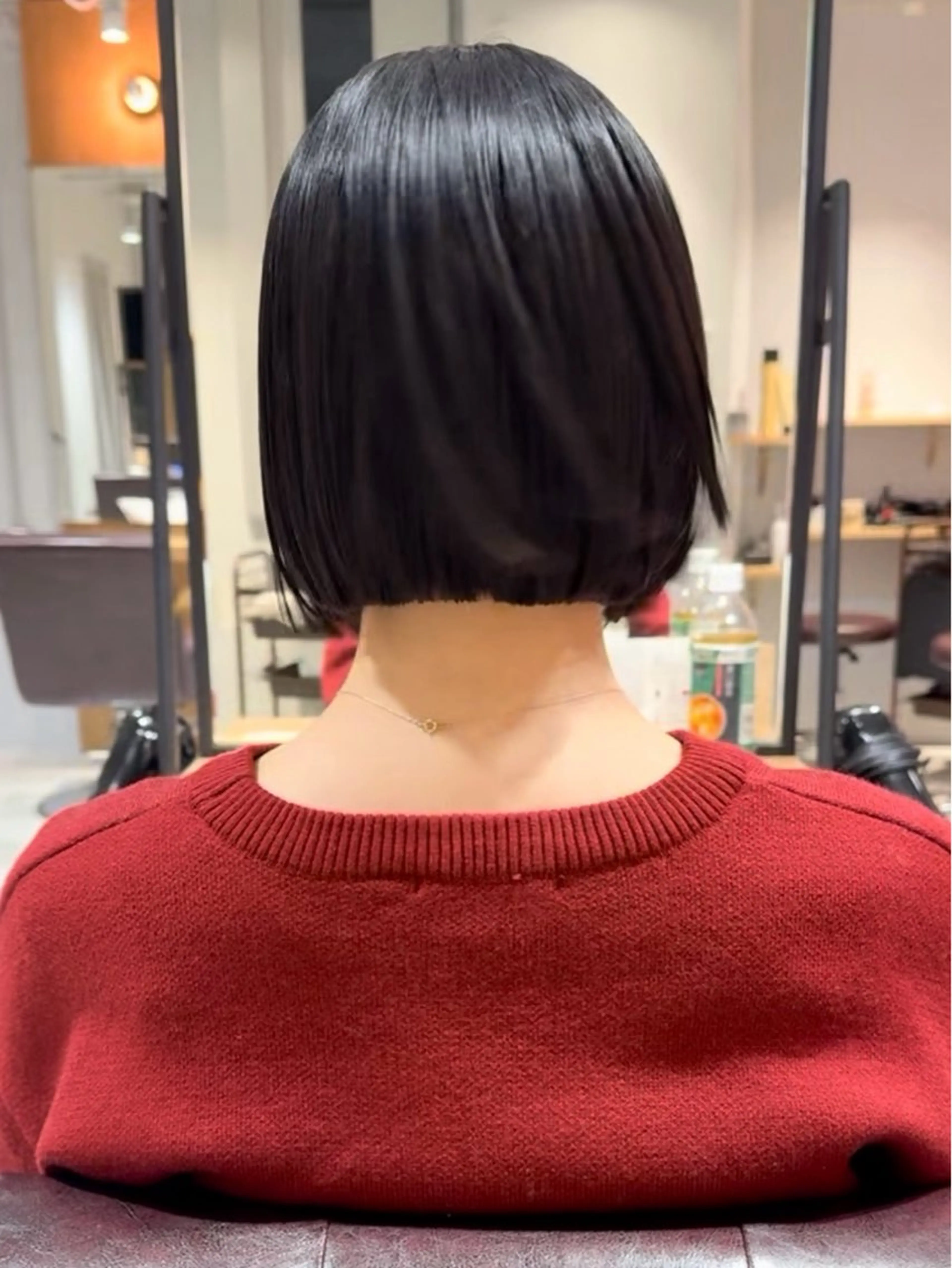 ショート 似合わせぷつっとボブ 縮毛矯正 久保田彩菜のヘアスタイル