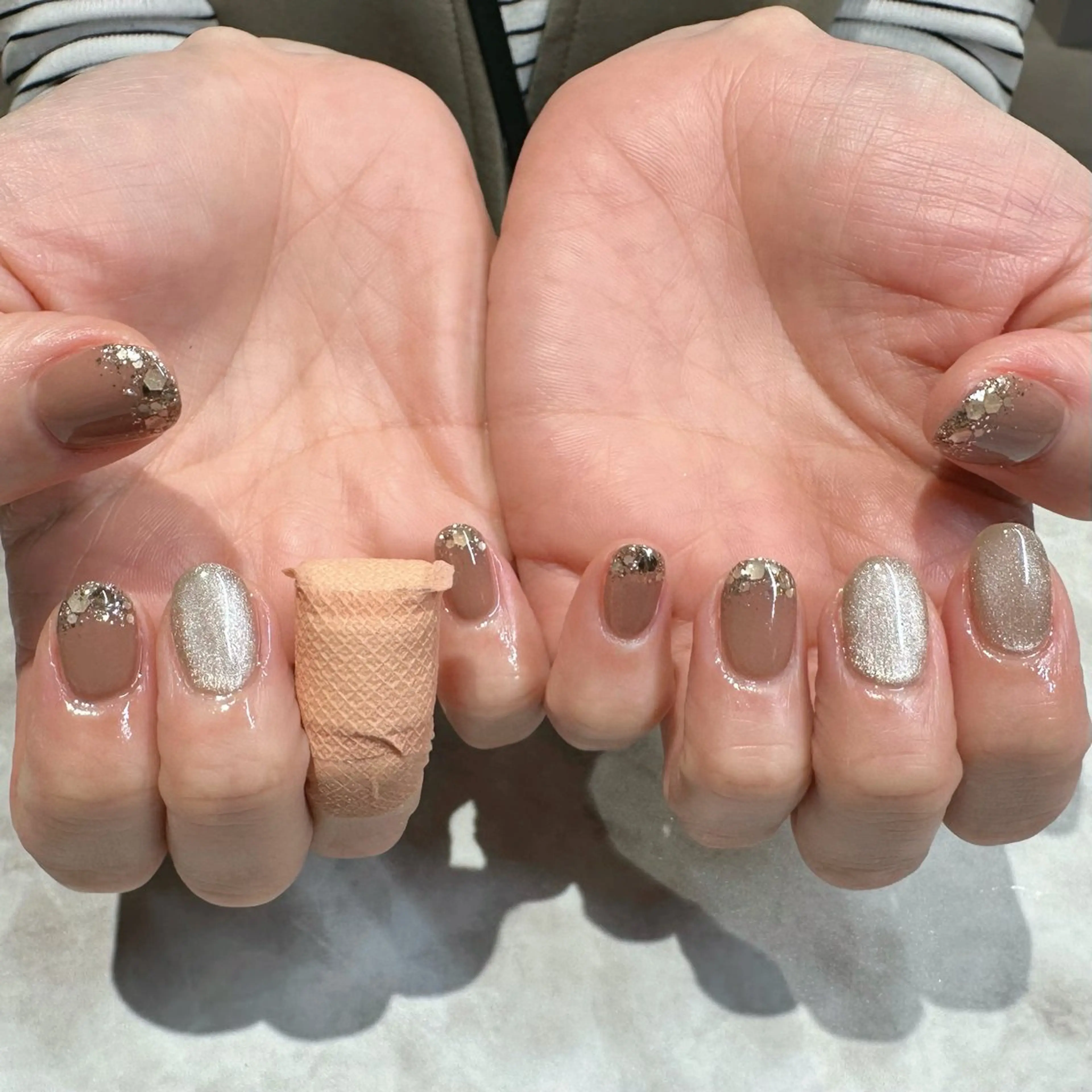 ネイル ラメ(グリッター) ラメグラデーション erinca nail所属・圦本 有紀のネイルデザイン
