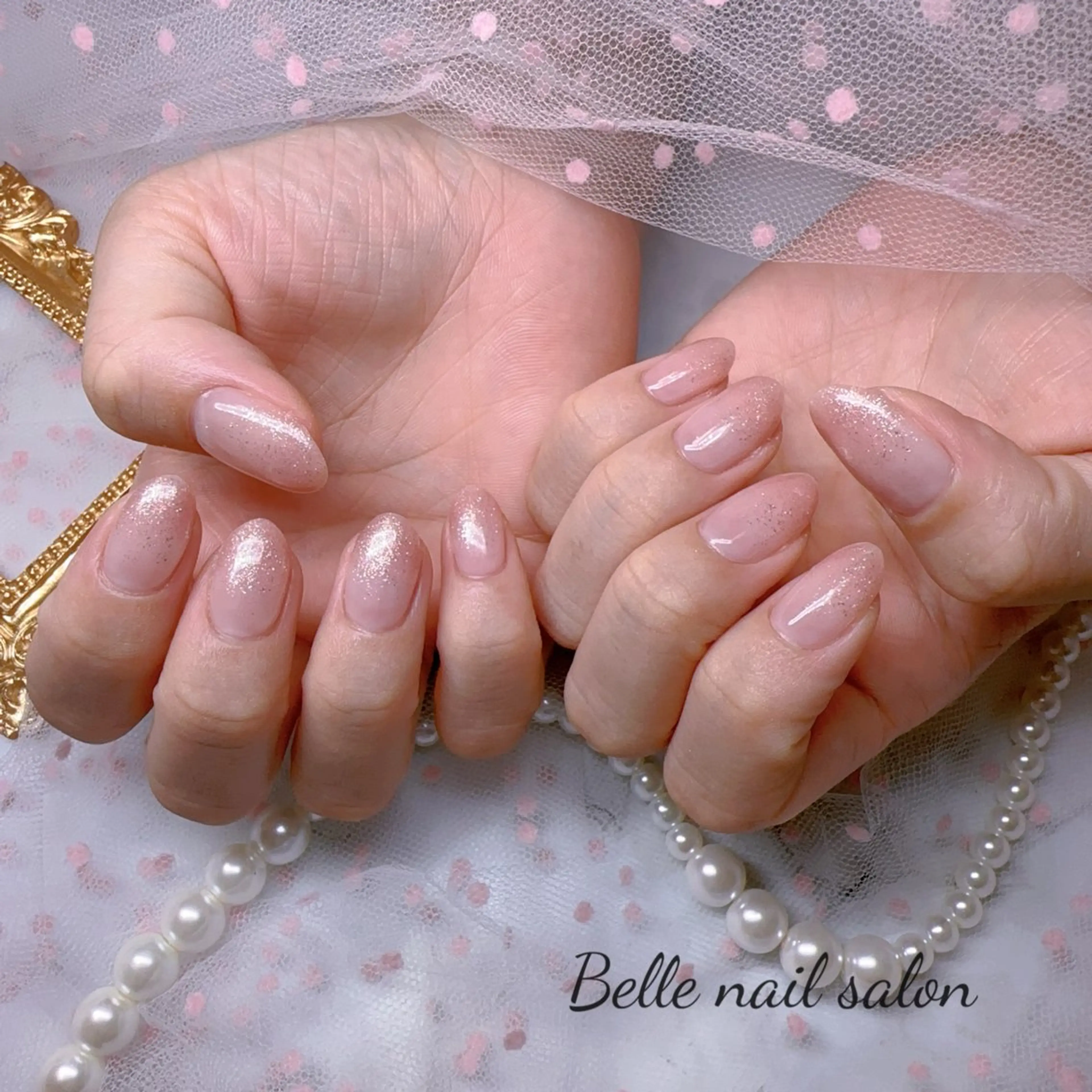 ネイル オーロラネイル フットネイル グラデーション 韓国ネイル ラメ(グリッター) ハンドネイル Belle nail salon 新小岩のネイルデザイン