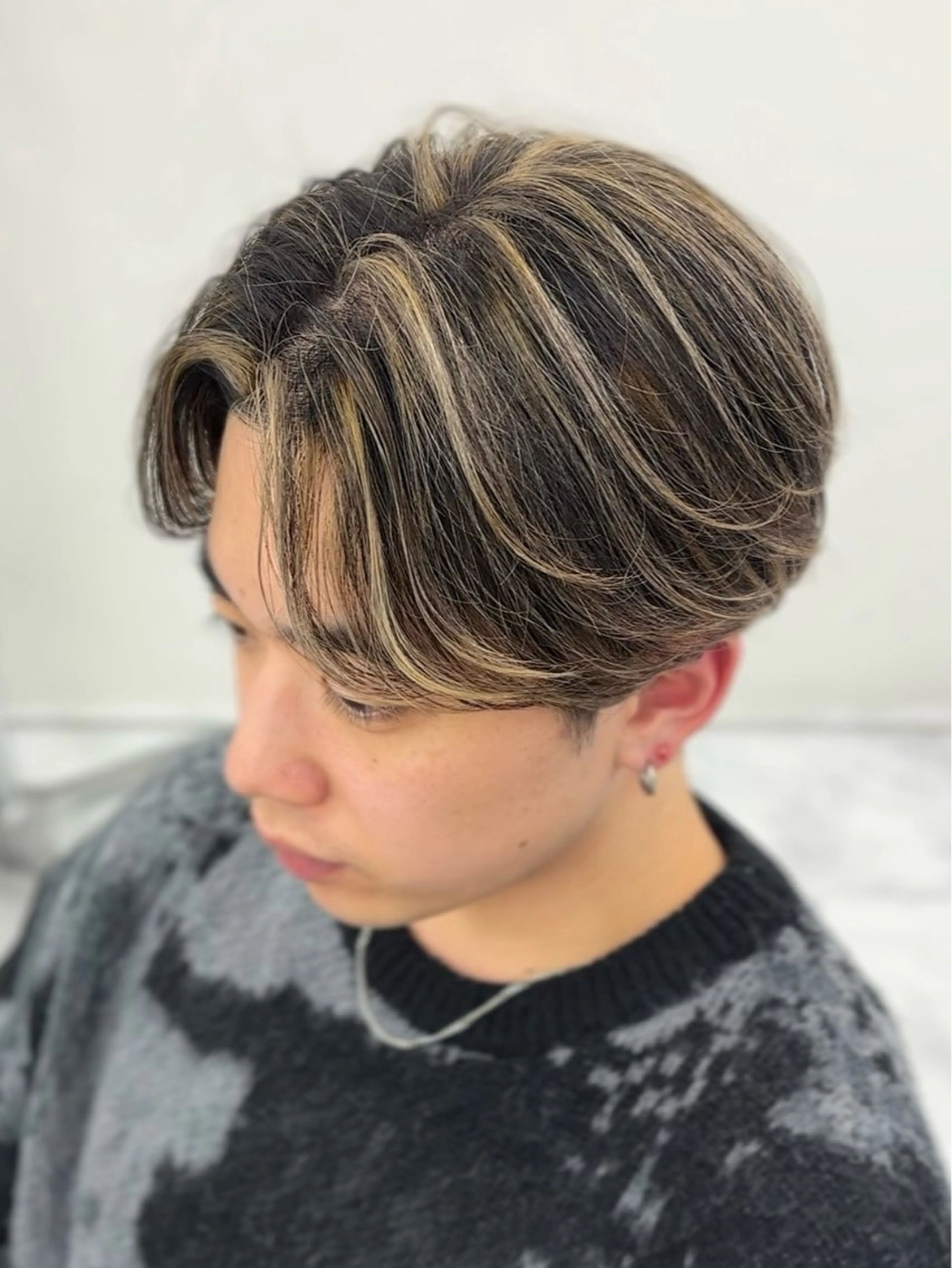 カラー メンズ カット ヘアカラー トリートメント メンズカット ‪‪/メッシュのヘアスタイル