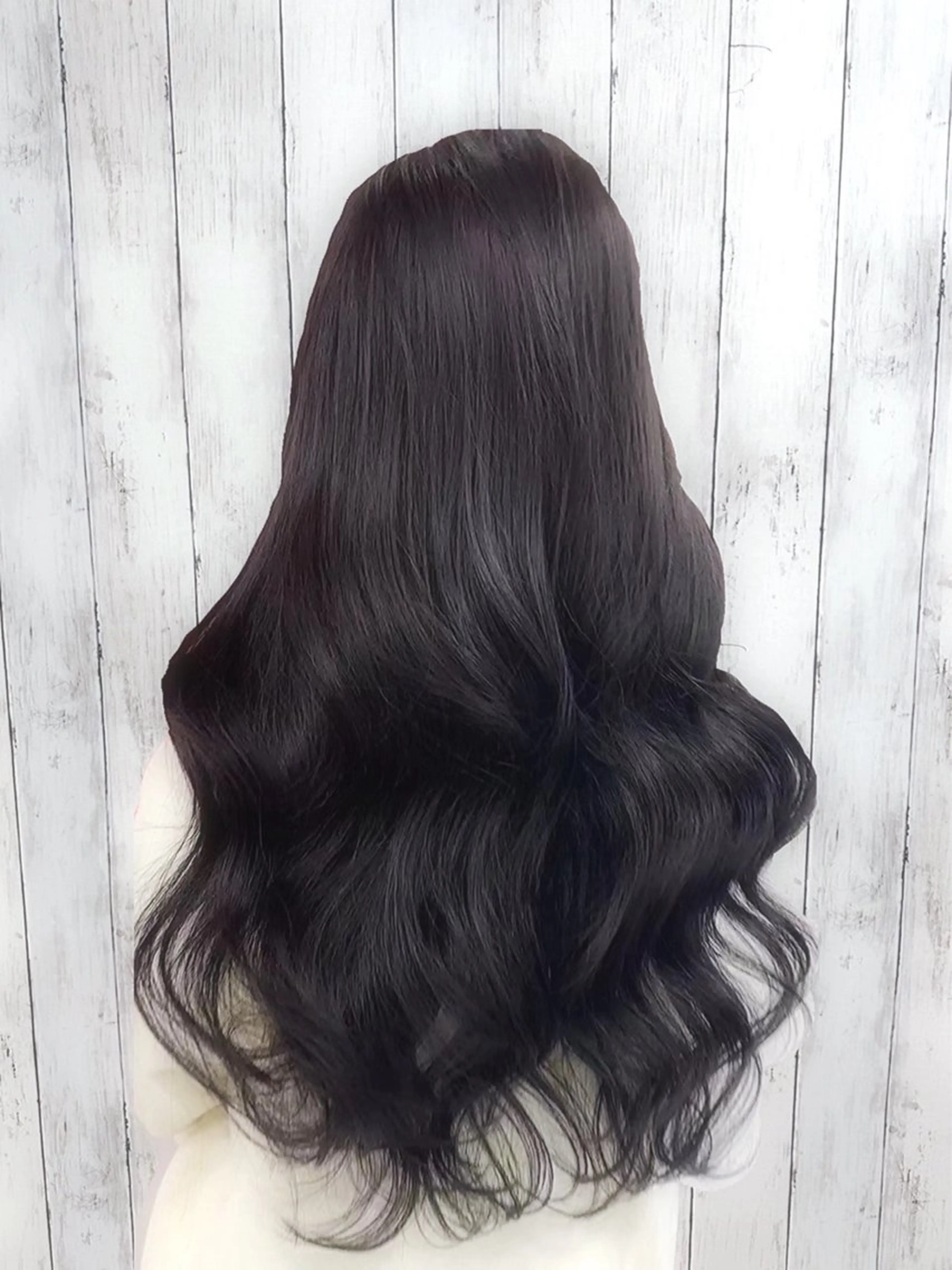 ロング カラー ヘアアレンジ エクステ 韓国風ヘア エクステ専門店 Vのヘアスタイル