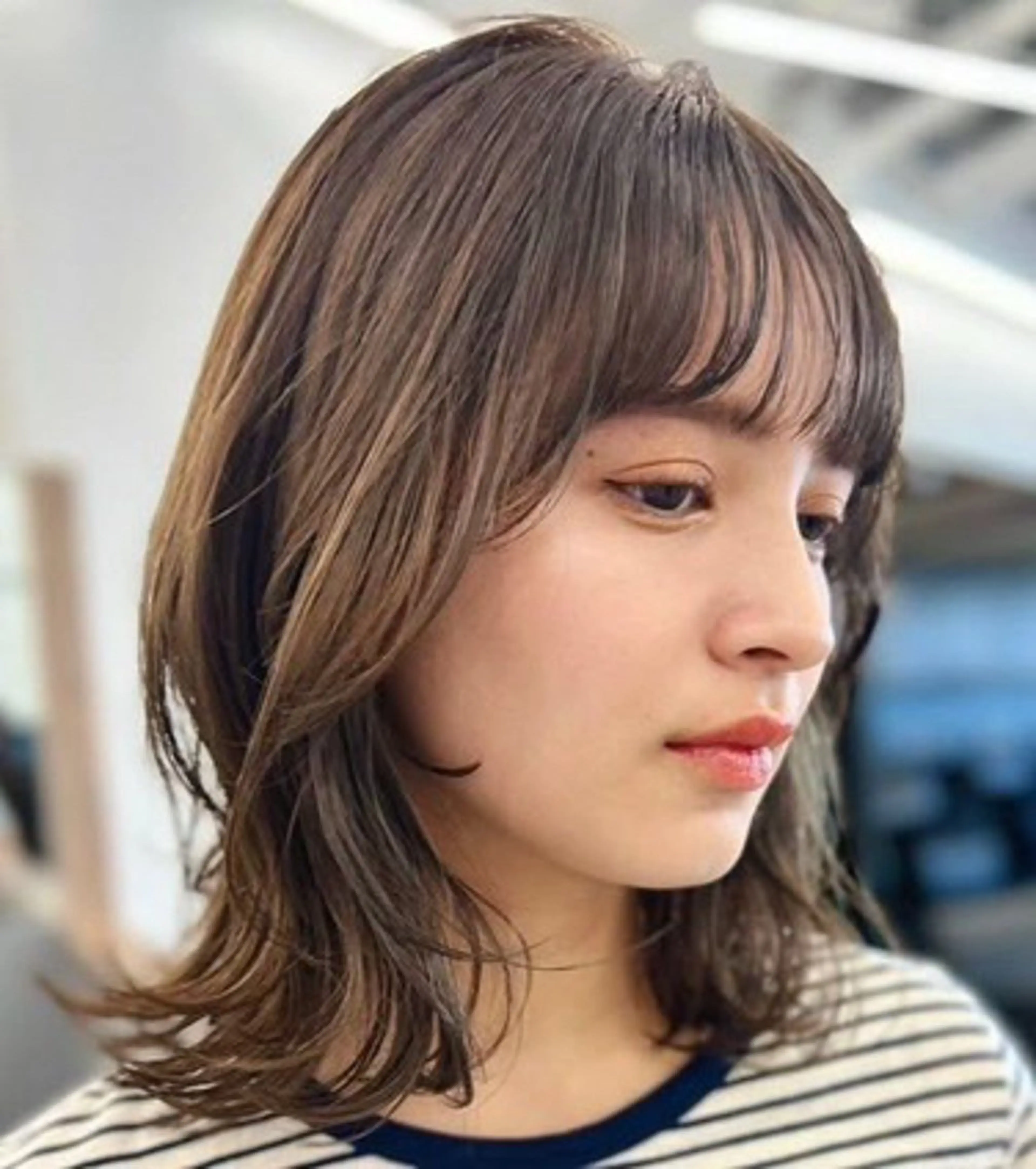 セミロング カラー カット haruki🌷笹塚 インナーカラーのヘアスタイル