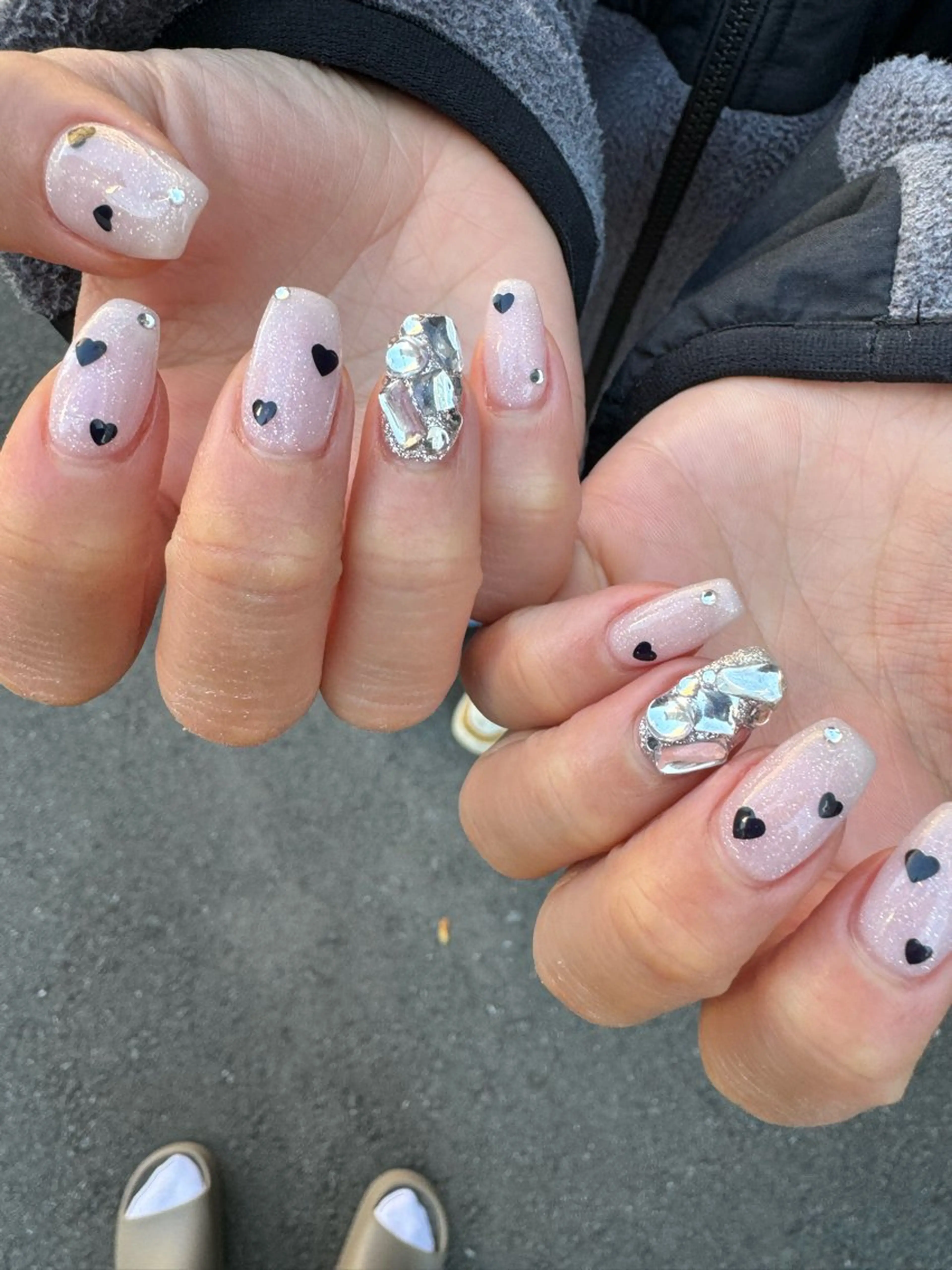 ネイル アートネイル フレンチネイル 韓国ネイル マグネットネイル 持ち込み ハンドネイル MH_ Nailのネイルデザイン