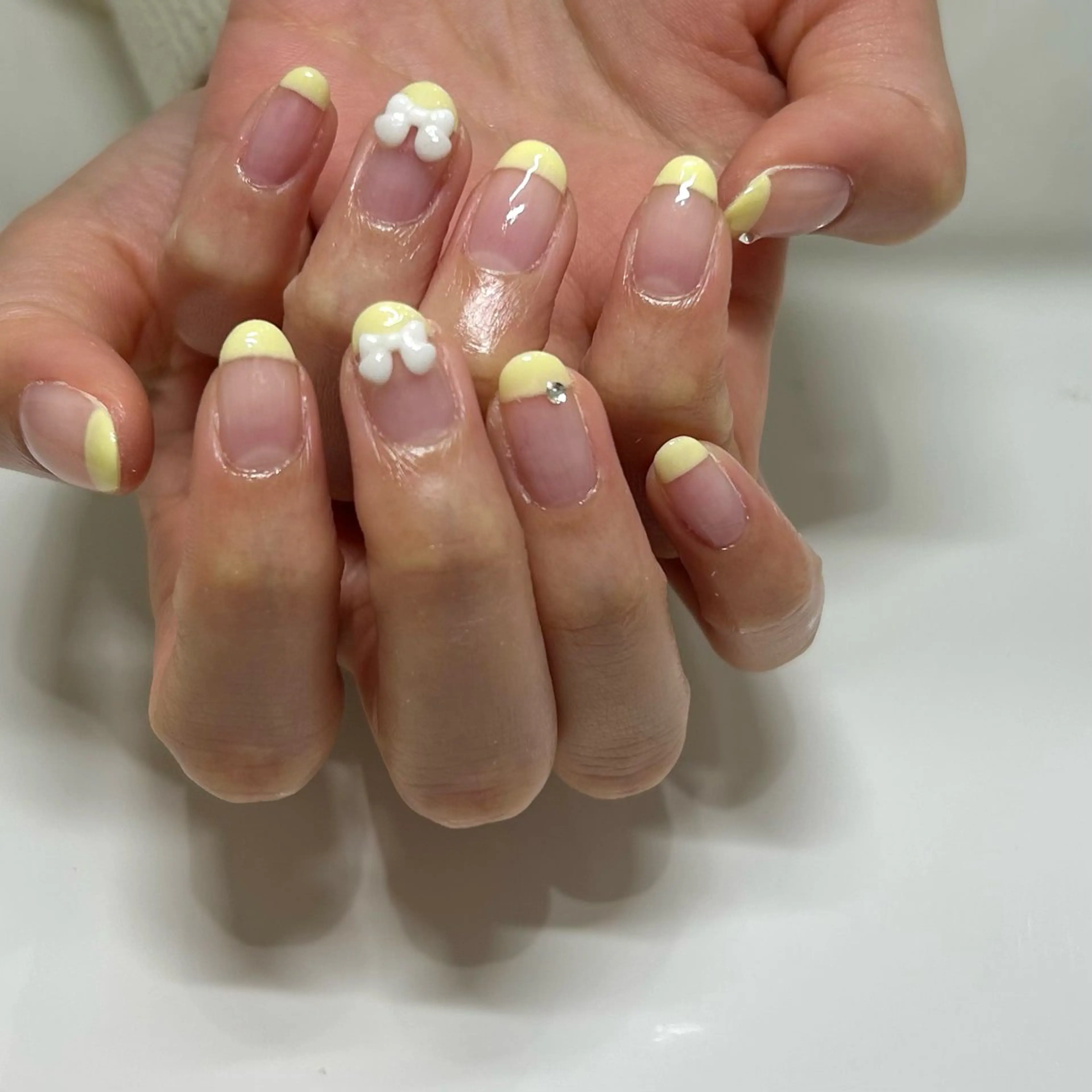 ネイル シンプルネイル ハンドネイル Bianca所沢店 Kawachiのネイルデザイン