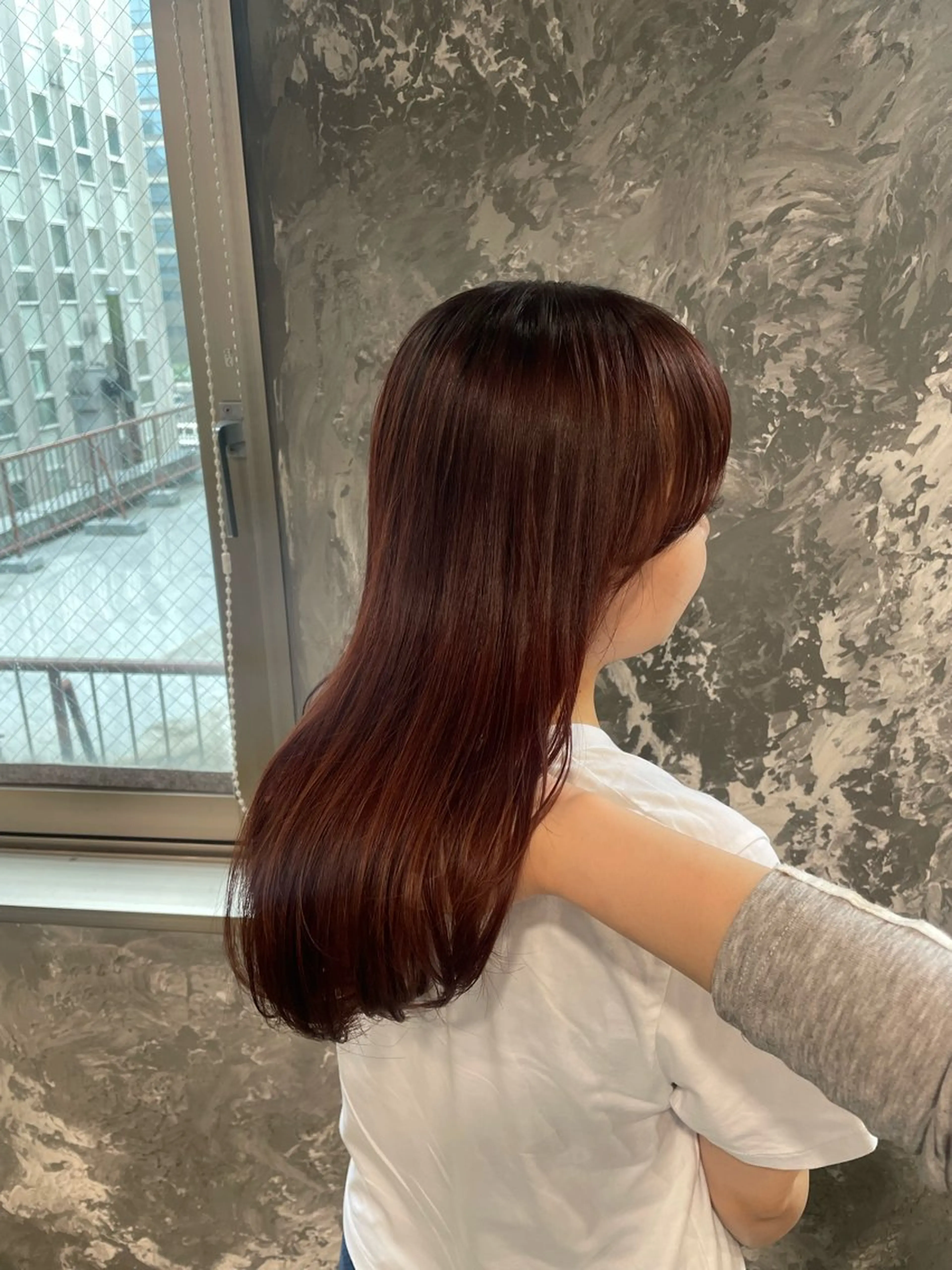 カラー ヘアカラー トリートメント ヘアセット 🤍ベージュ/透明感 韓国ヘア/まりん🤍のヘアスタイル