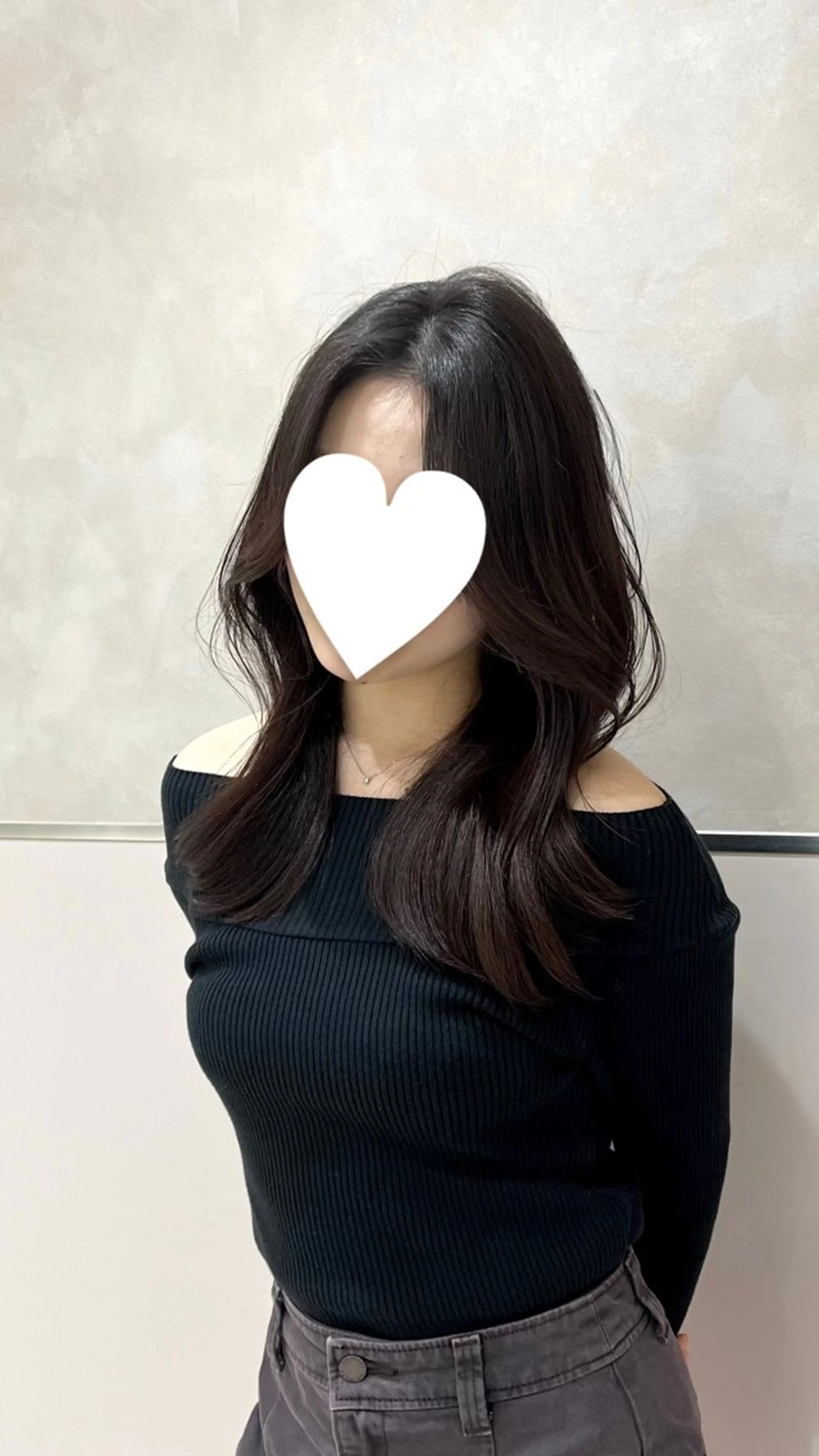 ロング カット ヘアカラー トリートメント 韓国風/ 柴田礼空のヘアスタイル