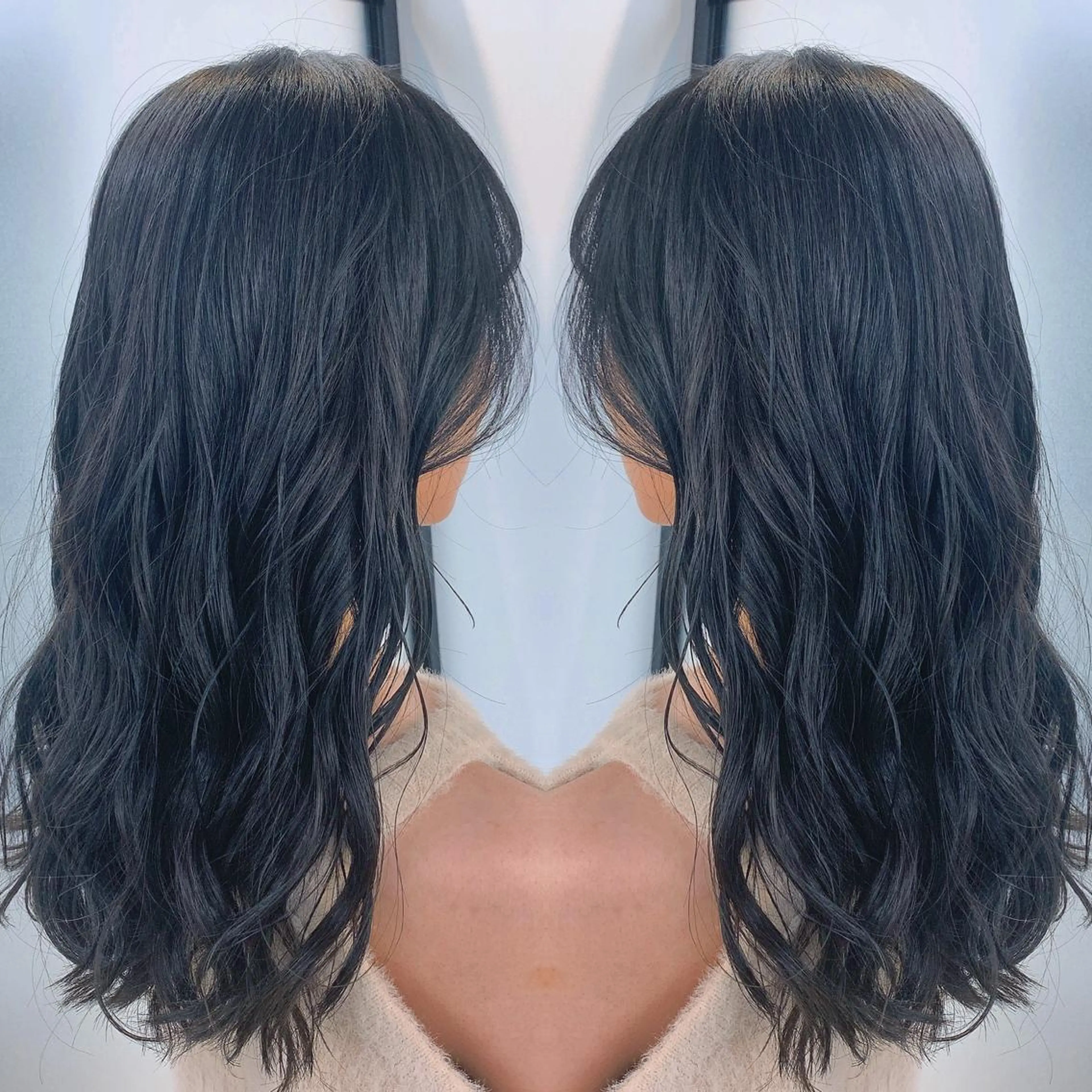 ロング カラー アディクシーカラー アッシュ アッシュグレー ベージュカラー ブリーチ サイドバング 🇰🇷沼田　拓斗のヘアスタイル