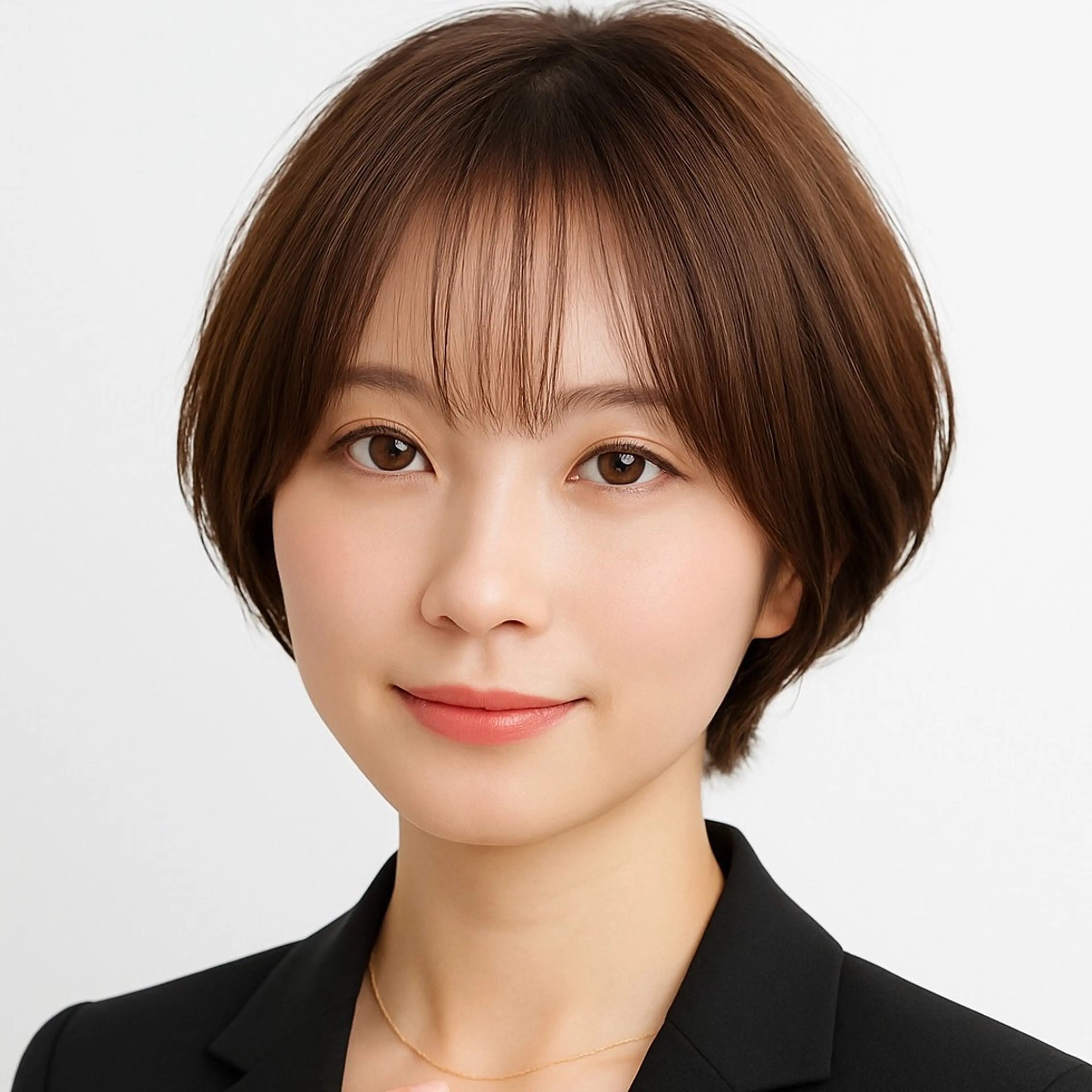 ショート カラー パーマ 切りっぱなしボブ 前下がりボブ ショートボブ 丸みショート 透明感カラー カット ヘアカラー トリートメント 美容院難民の救世主/ Gain KAKKYのヘアスタイル