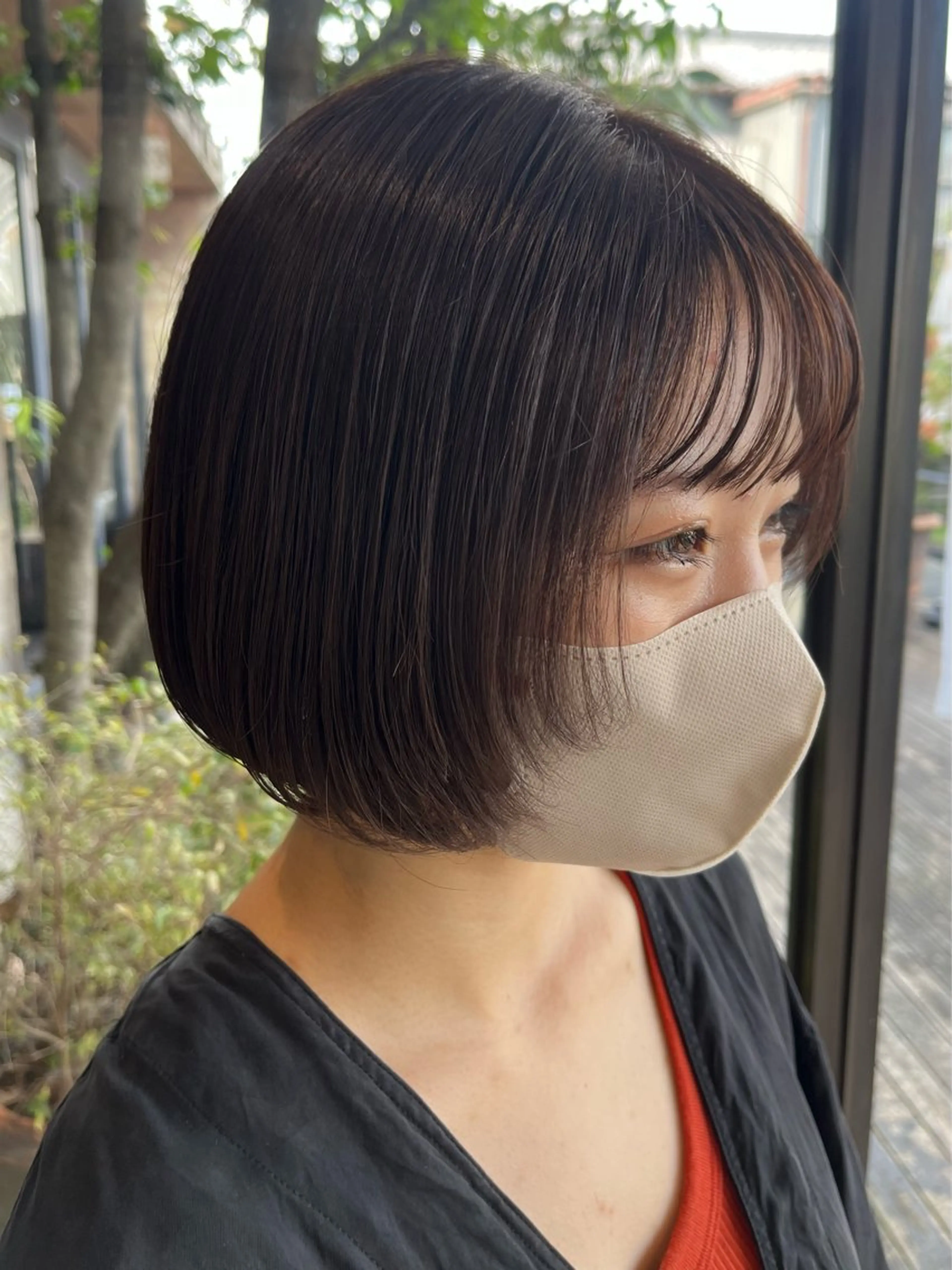 ショート ボブ 顔周りカット レイヤーカット 赤み消しカラー 🩵かりんのヘアスタイル