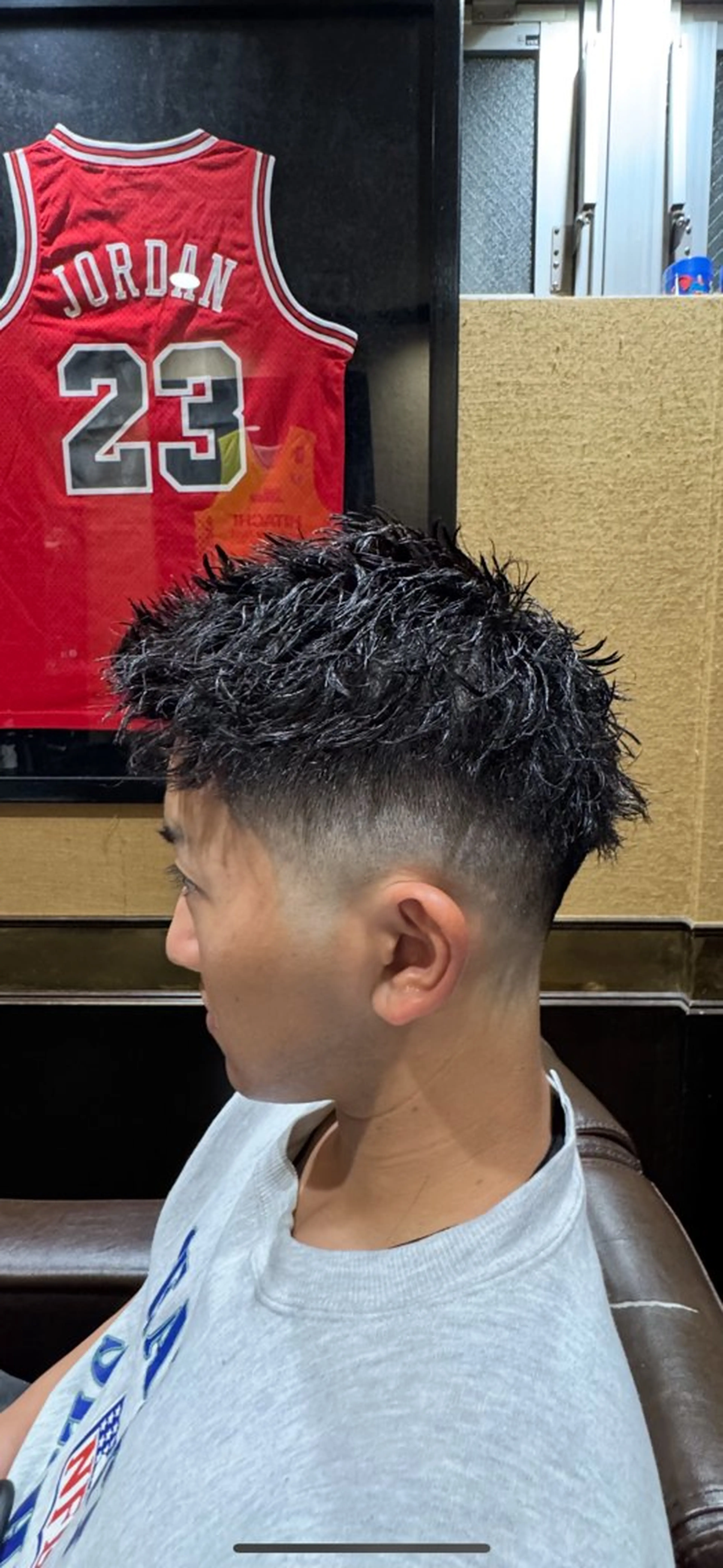 ショート パーマ ツイストスパイラルパーマ スパイラルパーマ HIRO GINZA barber shop 横浜店所属・ヒロ銀座　無料 フェード　細内のヘアスタイル
