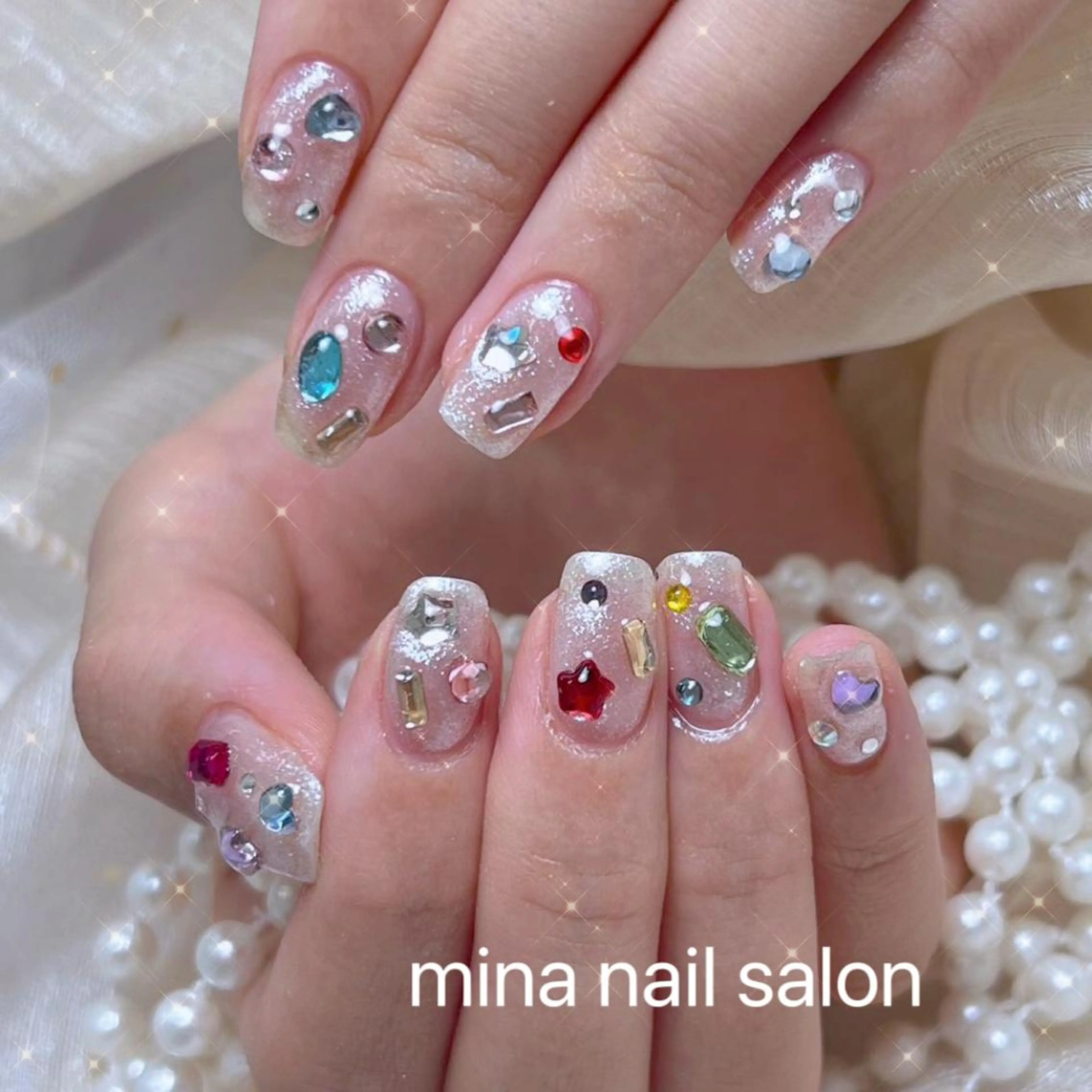 ネイル ハンドネイル Mina🧸 韓国風ネイル🎀のネイルデザイン