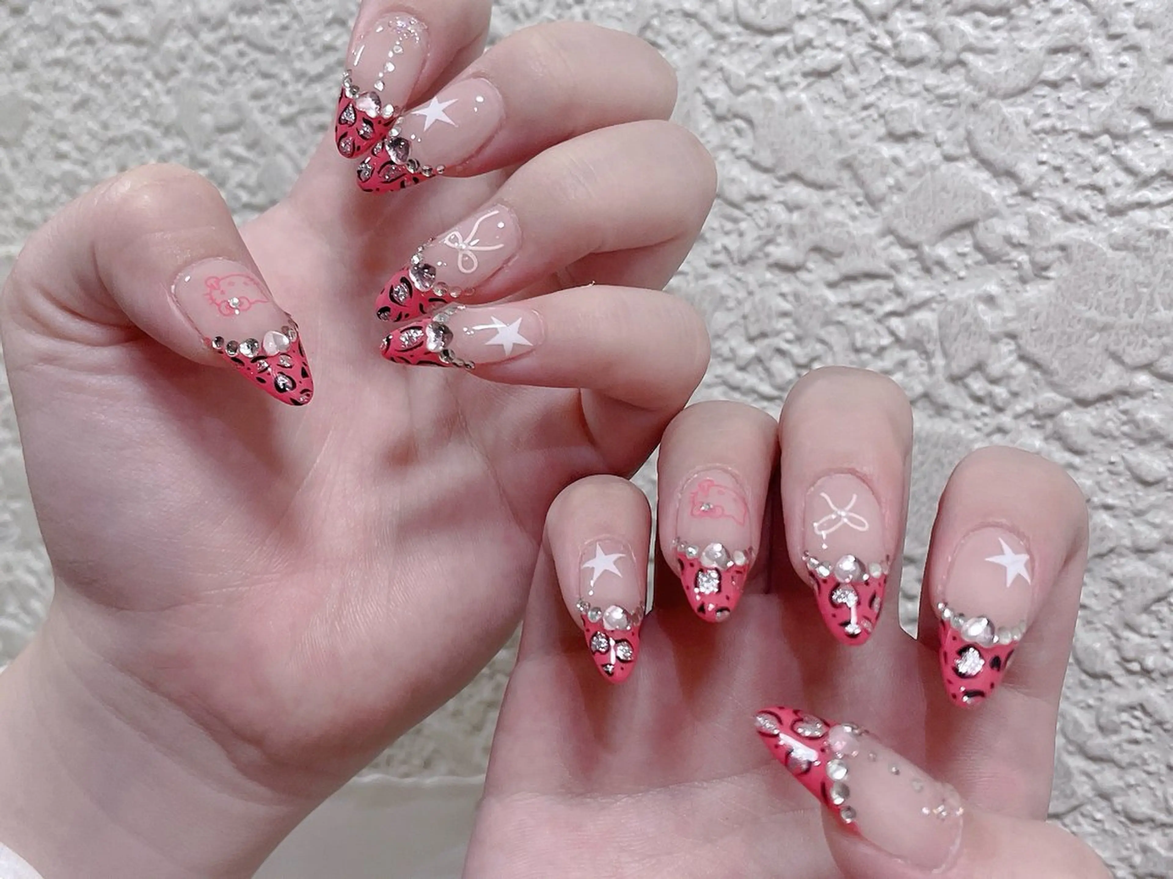 ネイル グラデーション キラキラネイル マグネットネイル スカルプネイル 冬ネイル ハンドネイル kawaiiko サロンのネイルデザイン