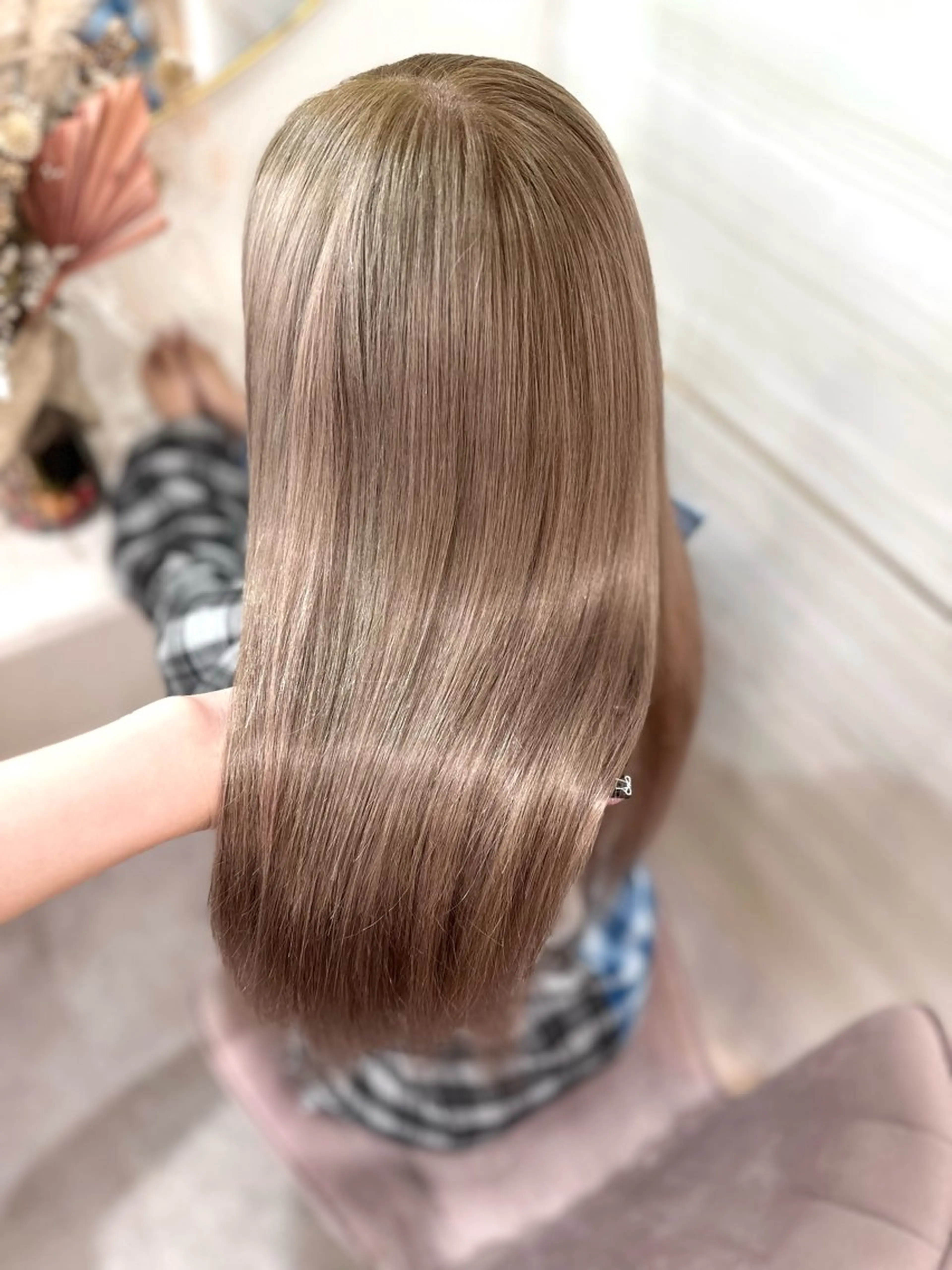 【ブリーチ毛でもかけられる】最高級ストレート♪10種トリートメント配合の写真