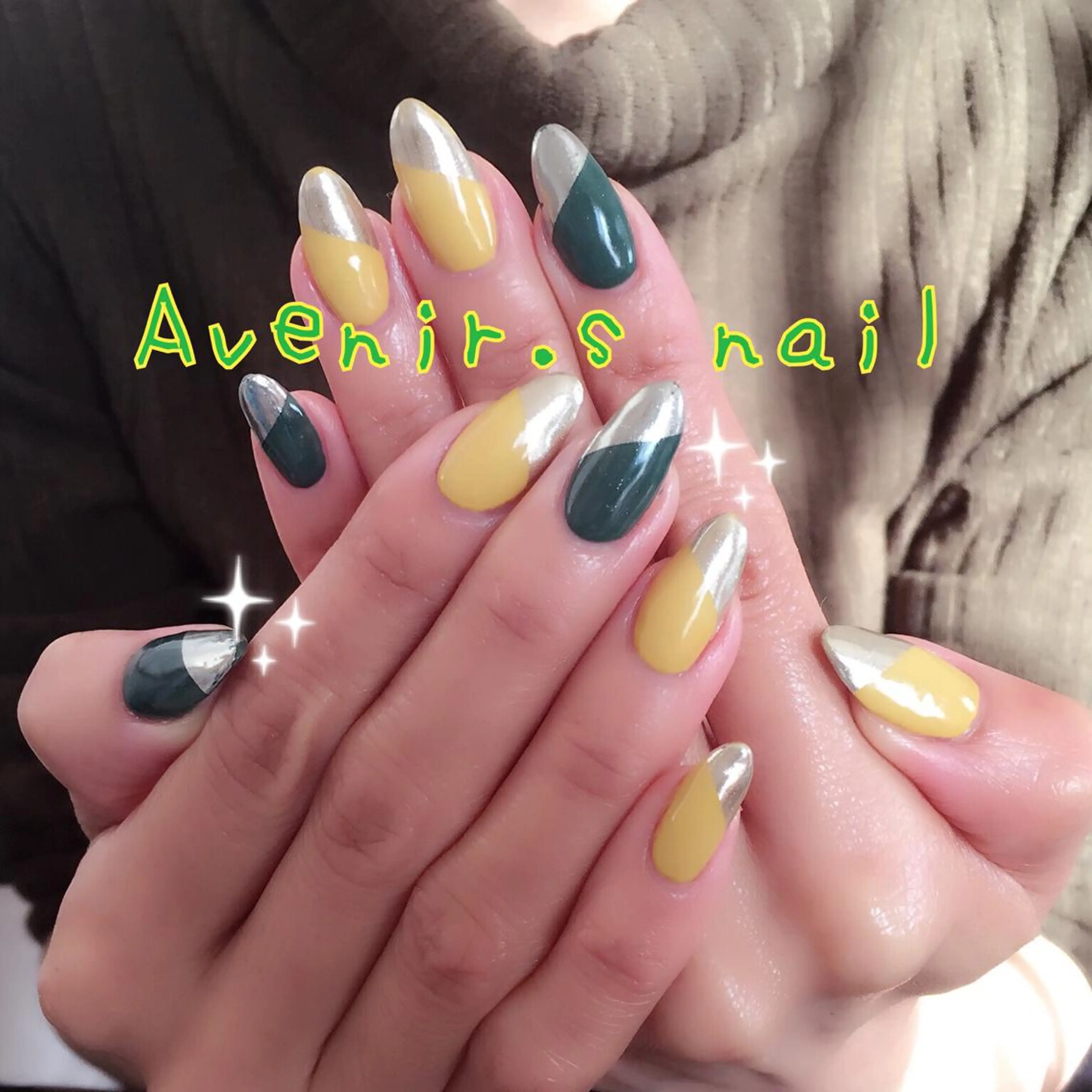 ネイル フレンチネイル ミラーネイル Home Salon Avenir.のネイルデザイン