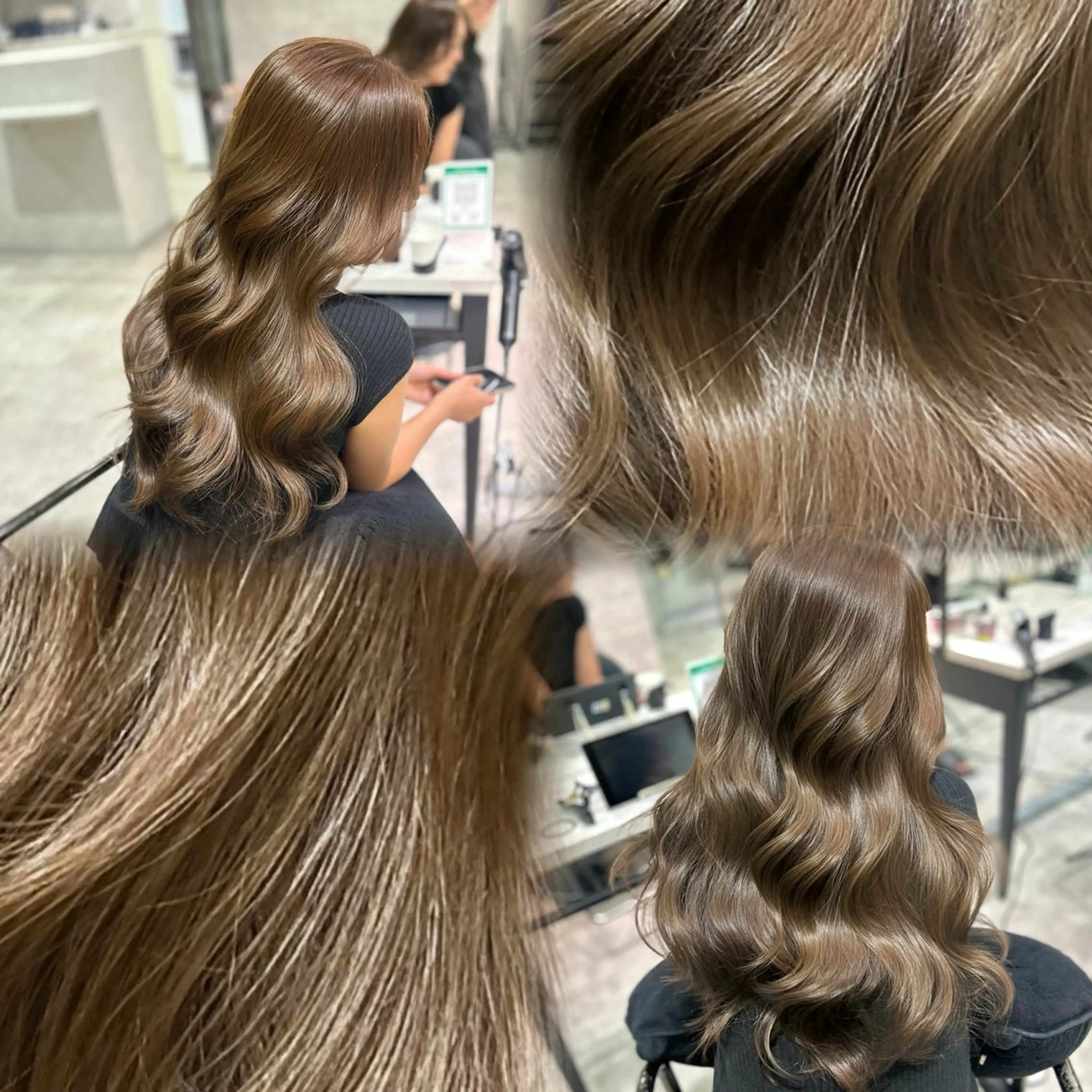 ロング カット ヘアカラー トリートメント _WHITE難波店[アンダーバーホワイト]所属・艶カラー/髪質改善 /韓国風/中村嘉秀のヘアスタイル