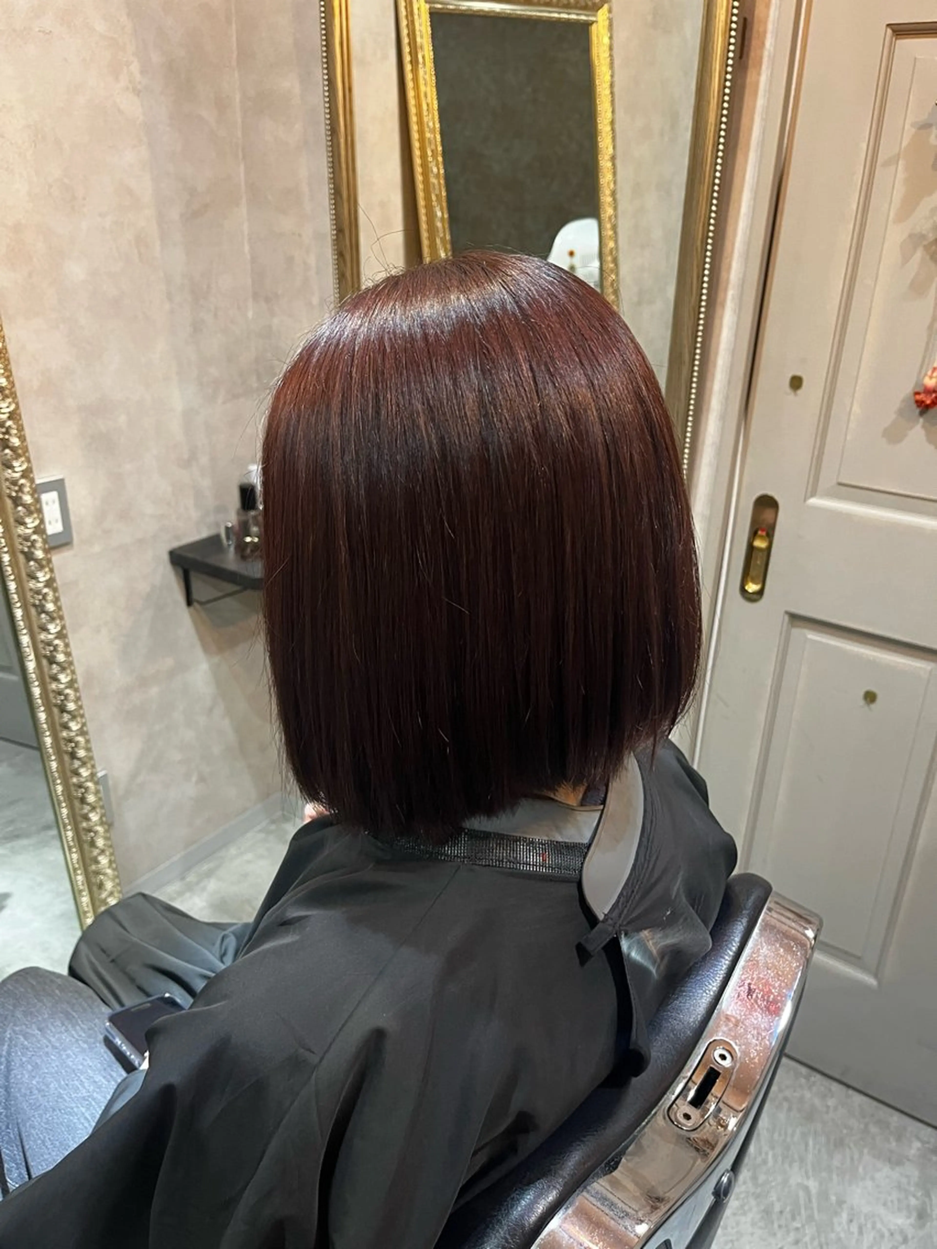 カラー ブラウンカラー ピンクカラー 中川 花菜のヘアスタイル