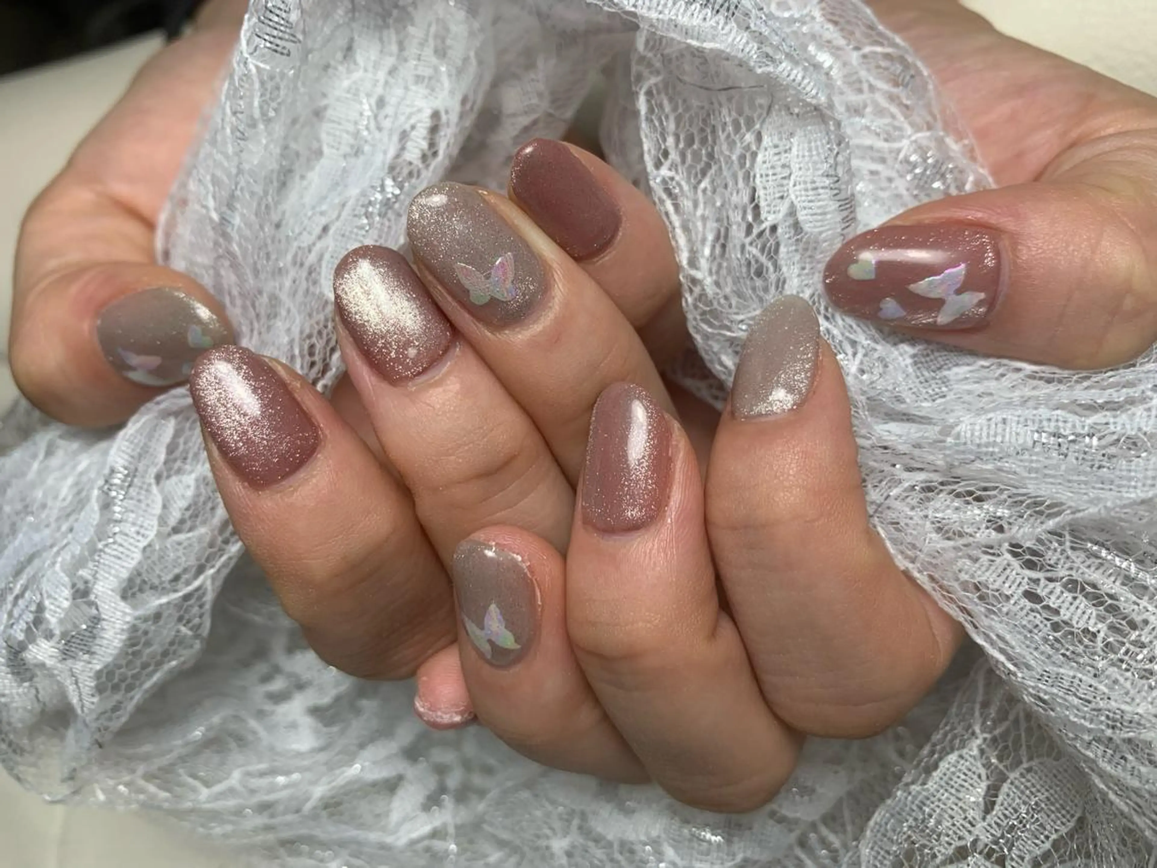 ミディアム ネイル マルサンカクシカク所属・○△□ 守口市のネイルデザイン