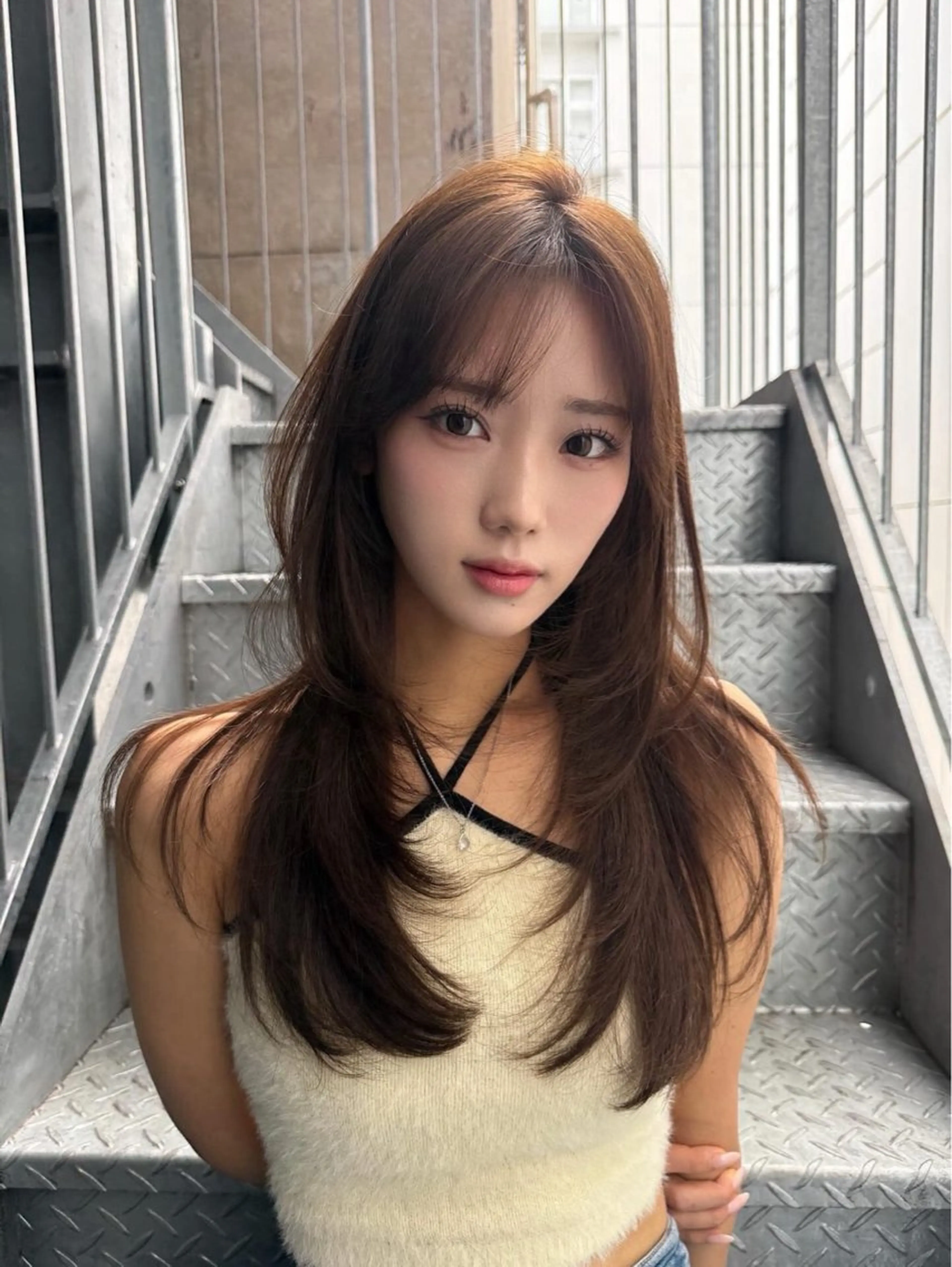 【❣️学割メニュー❣️】韓国ヘア🇰🇷似合わせカット🎀+透明感カラー🌈+高保湿スチームトリートメント🫧韓国 学割の写真