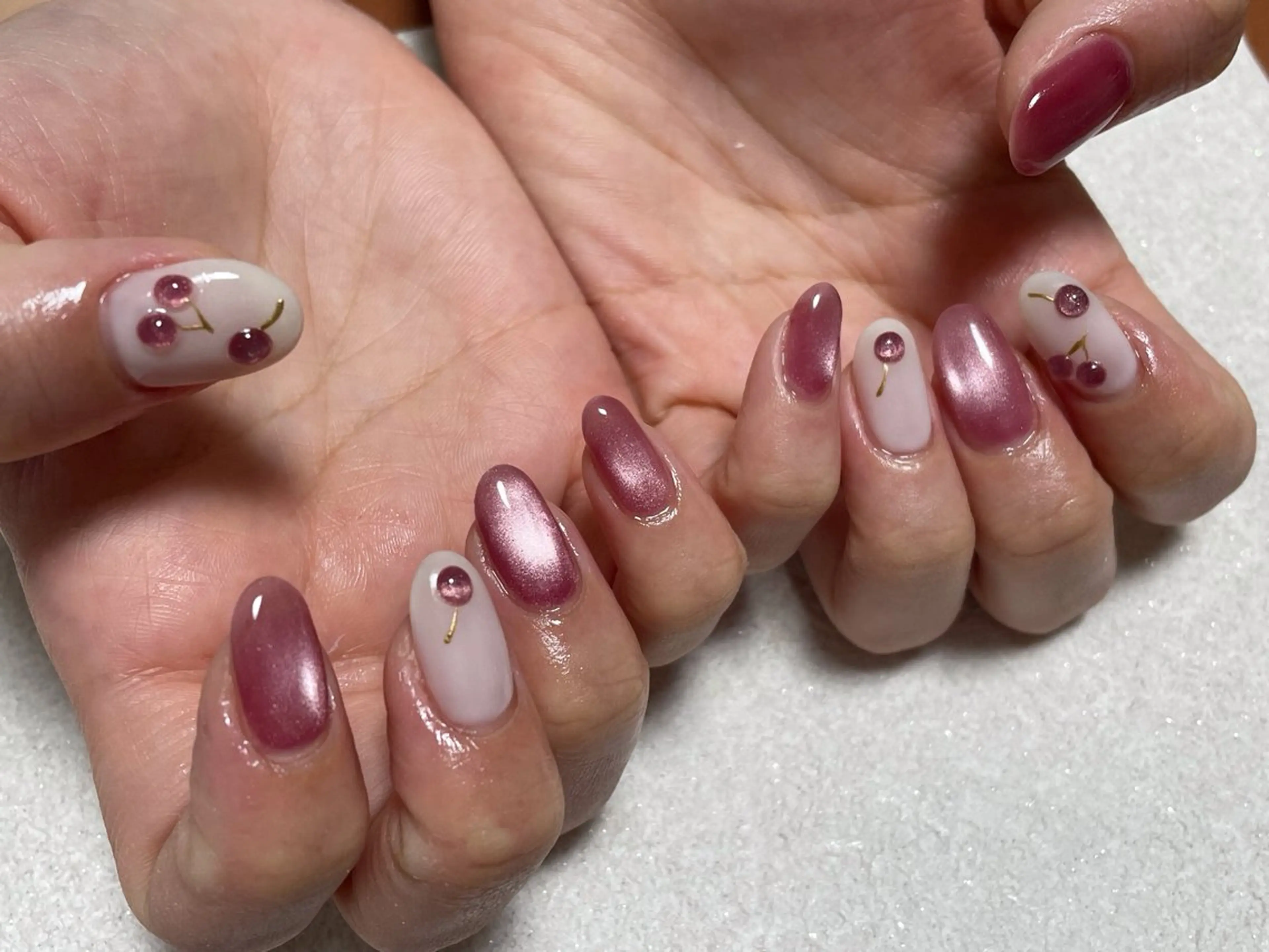 ネイル オーロラネイル フットネイル フレンチネイル ジェルネイル 韓国ネイル ハンドネイル kiki nail 二子玉川のネイルデザイン