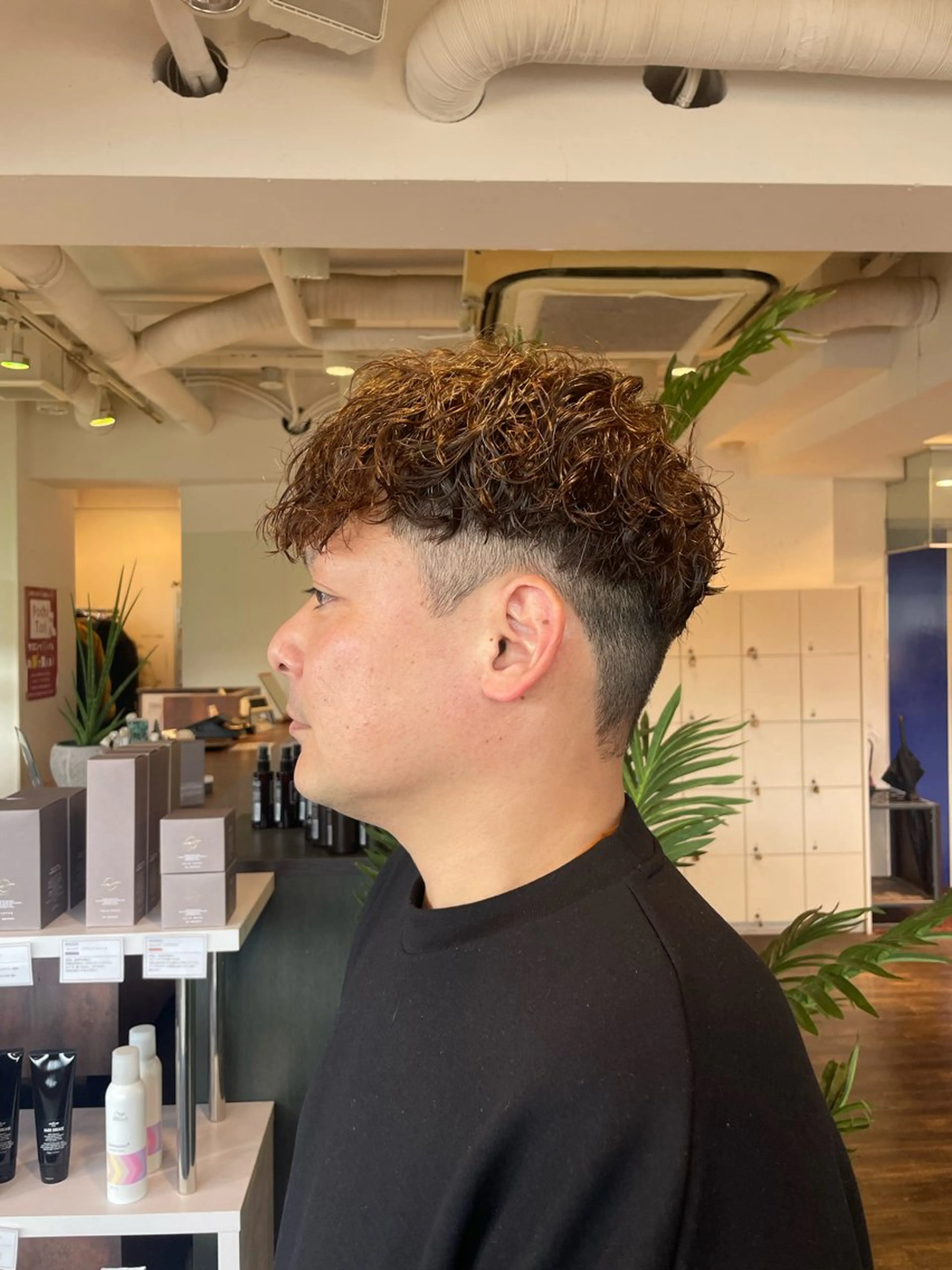 パーマ メンズ スペインカール カット パーマ 佐藤 綾郁のヘアスタイル