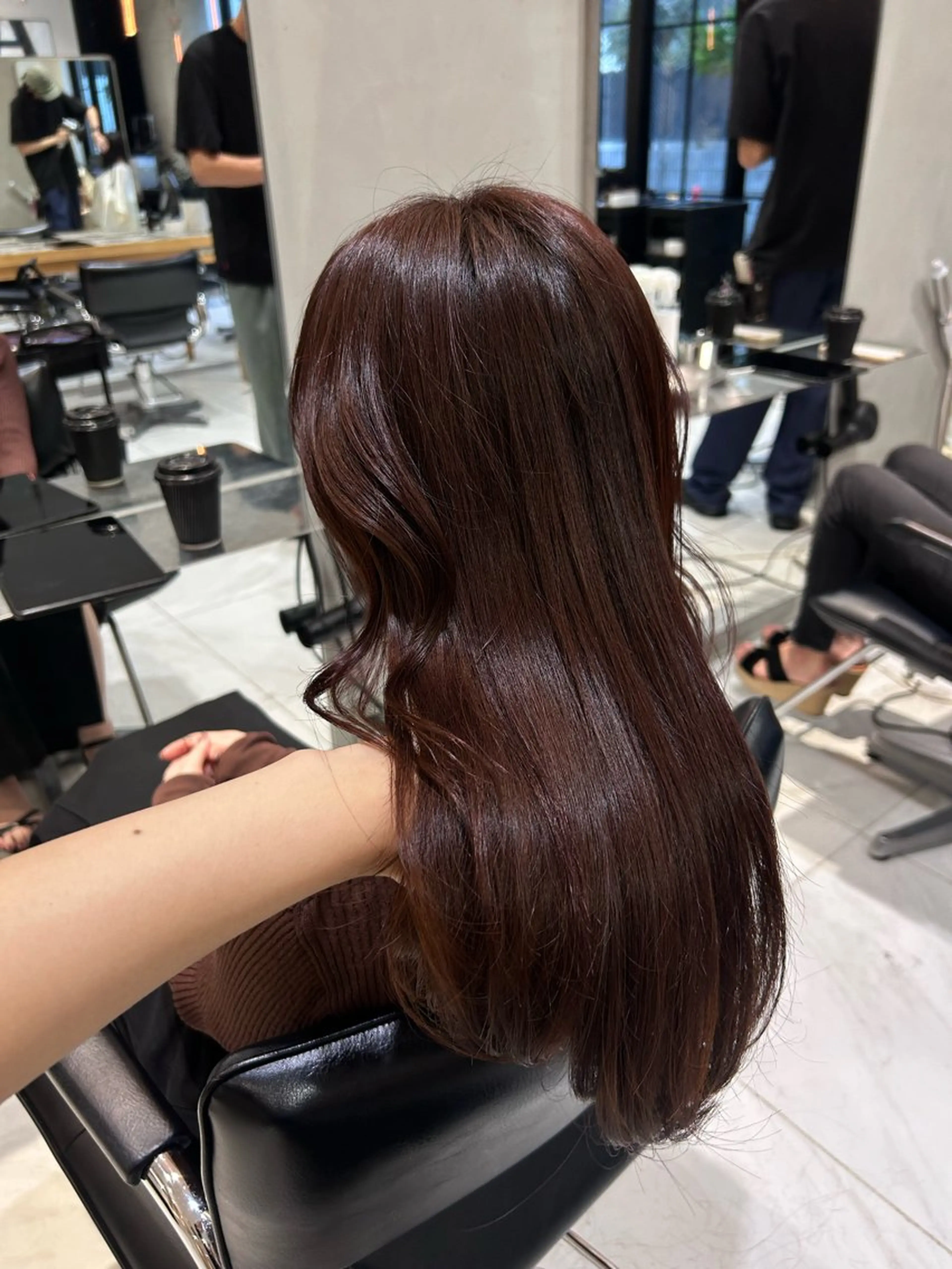 カラー ブラウンカラー レッドカラー ヘアカラー トリートメント ヘッドスパ ヘアセット 寒色/ハイトーン🪽 レイヤー/mikoのヘアスタイル