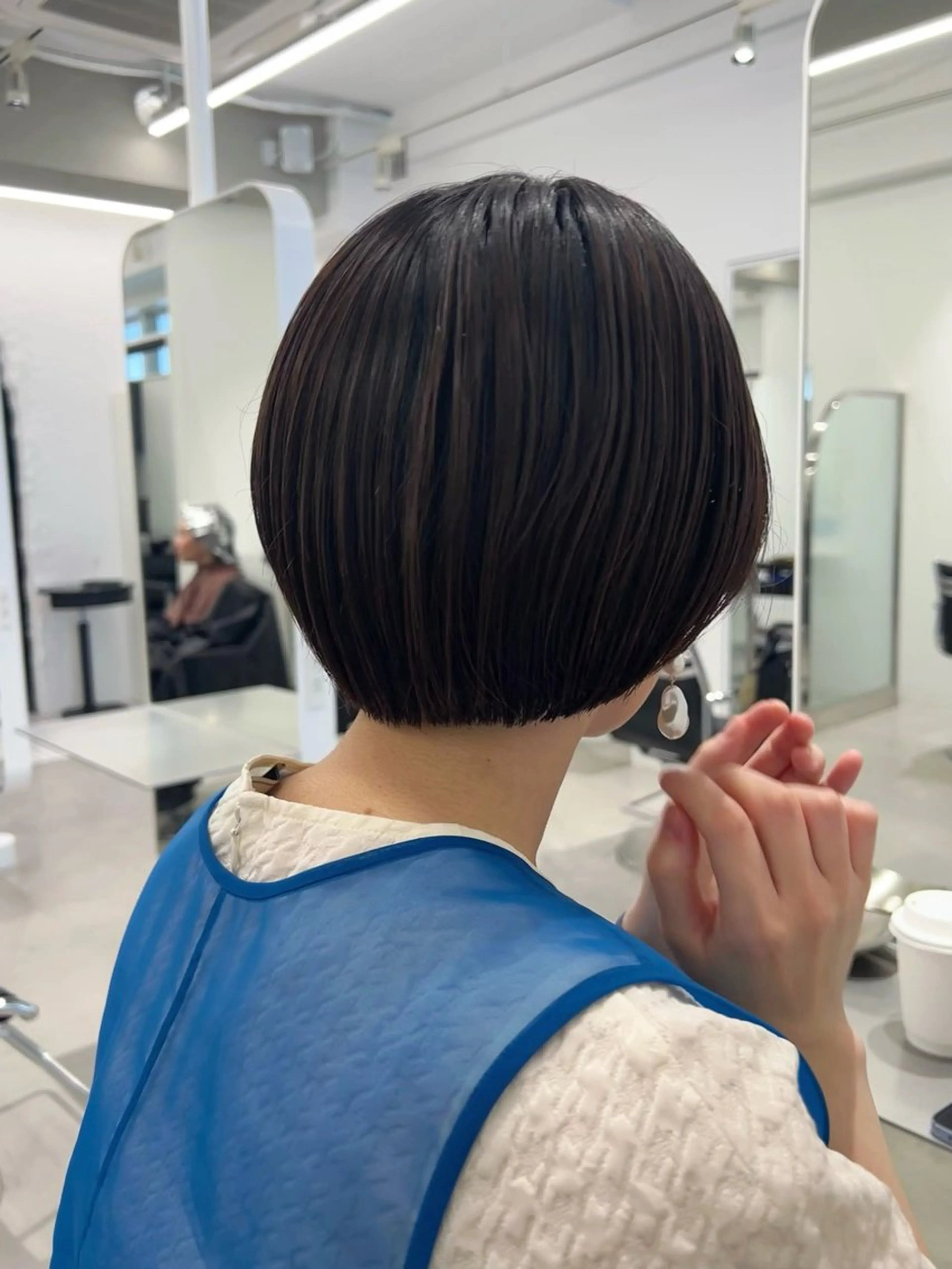 ショート カラー カット ヘアカラー 🌱ぱつっと/ボブ 🌱のヘアスタイル