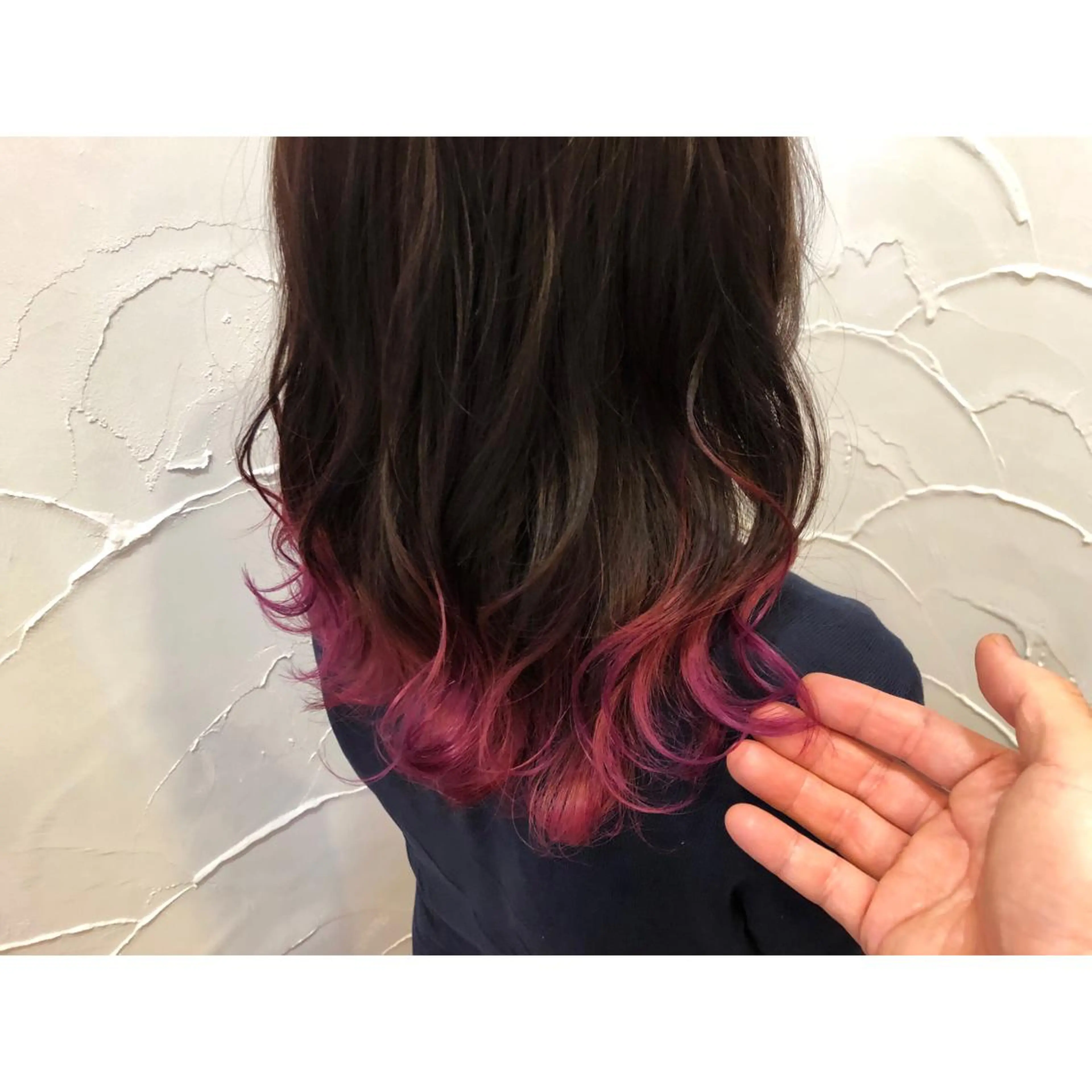 セミロング カラー ピンクカラー ヘアカラー トリートメント ヘッドスパ パーソナルカラー診断 できます　木曽　主博のヘアスタイル