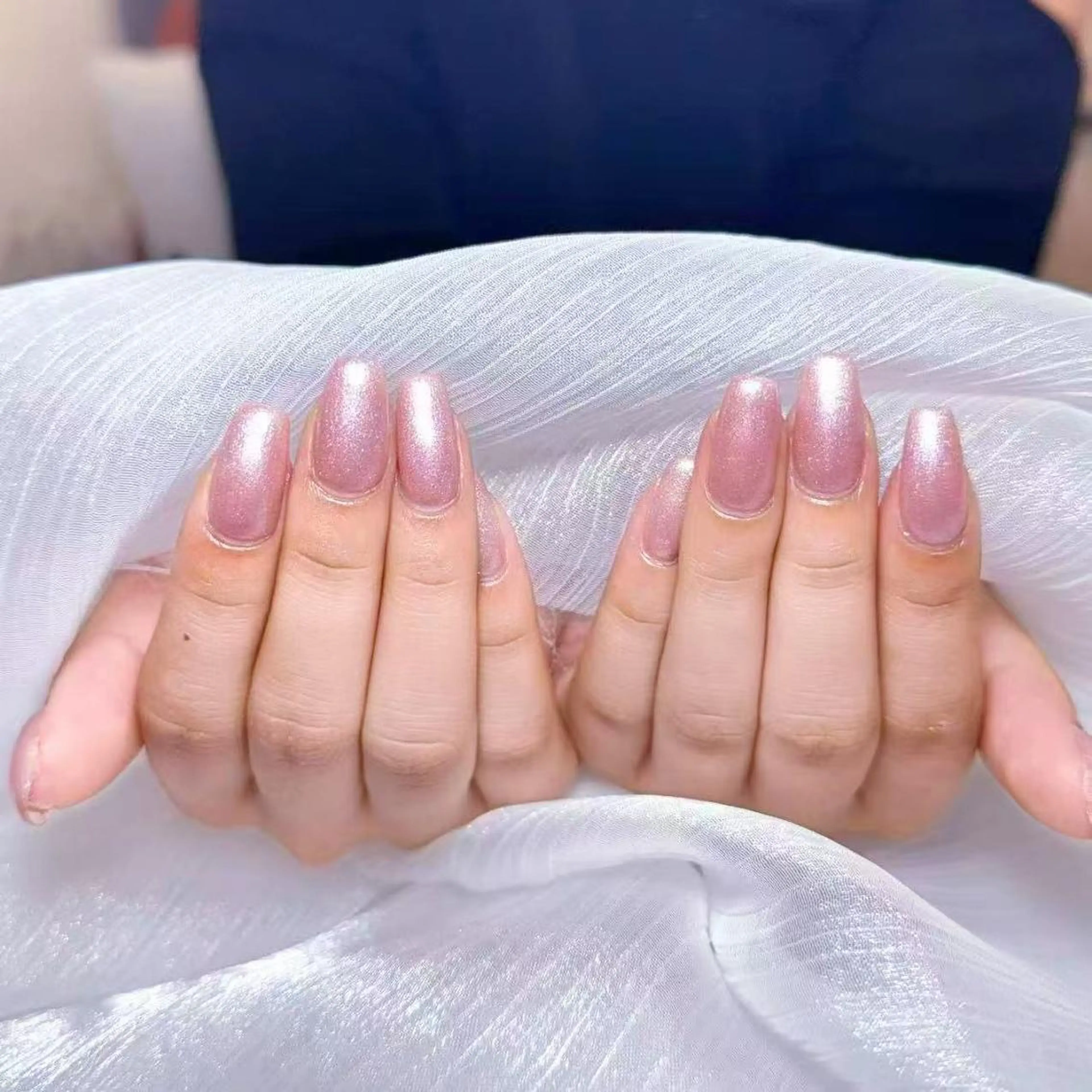 ネイル アートネイル オーロラネイル ガーリー キラキラネイル 韓国ネイル ハンドネイル YOYO 💅のネイルデザイン