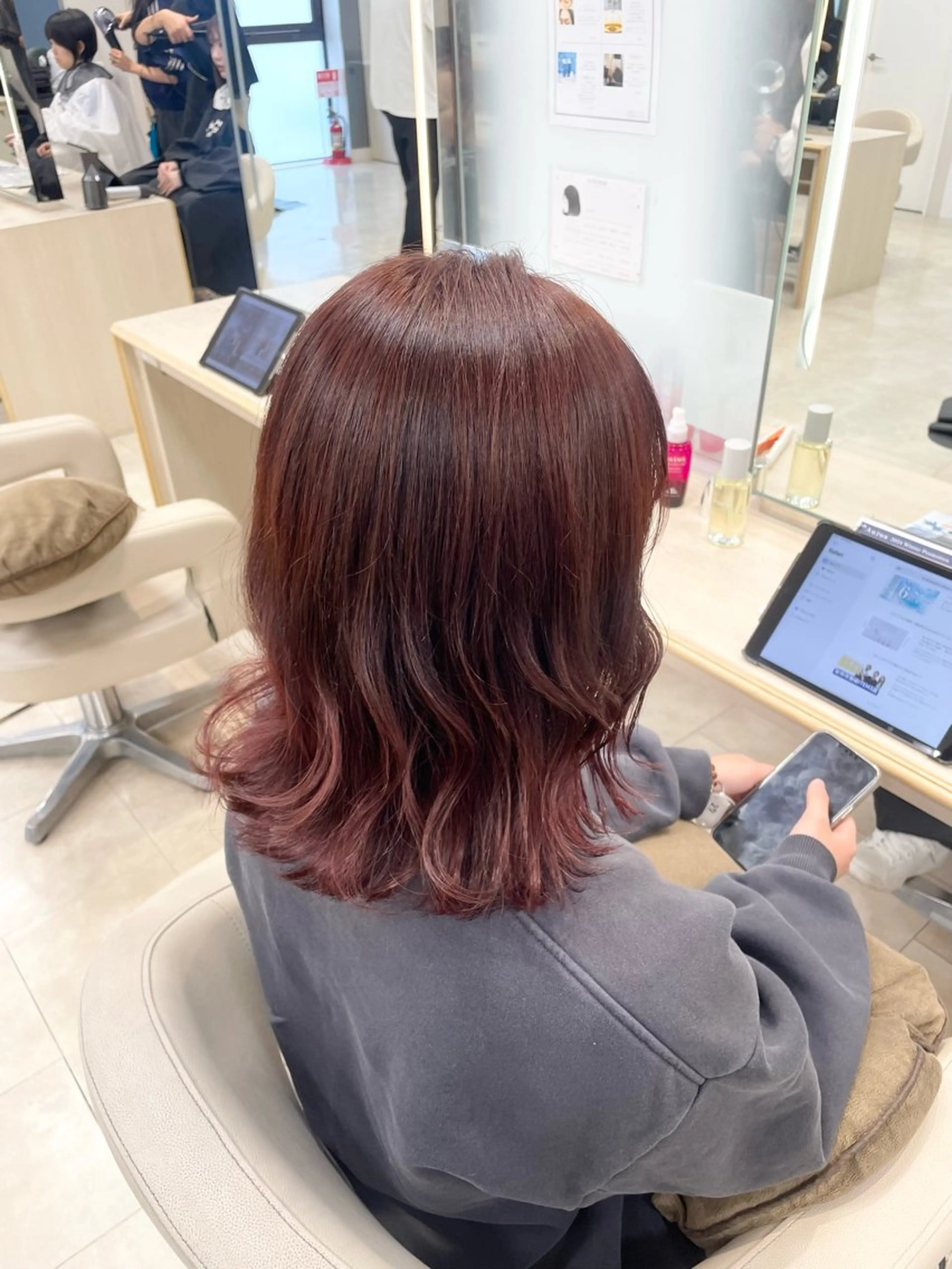 ミディアム カラー ヘアアレンジ ボブのスペシャリスト ·˖Reika·˖✩のヘアスタイル