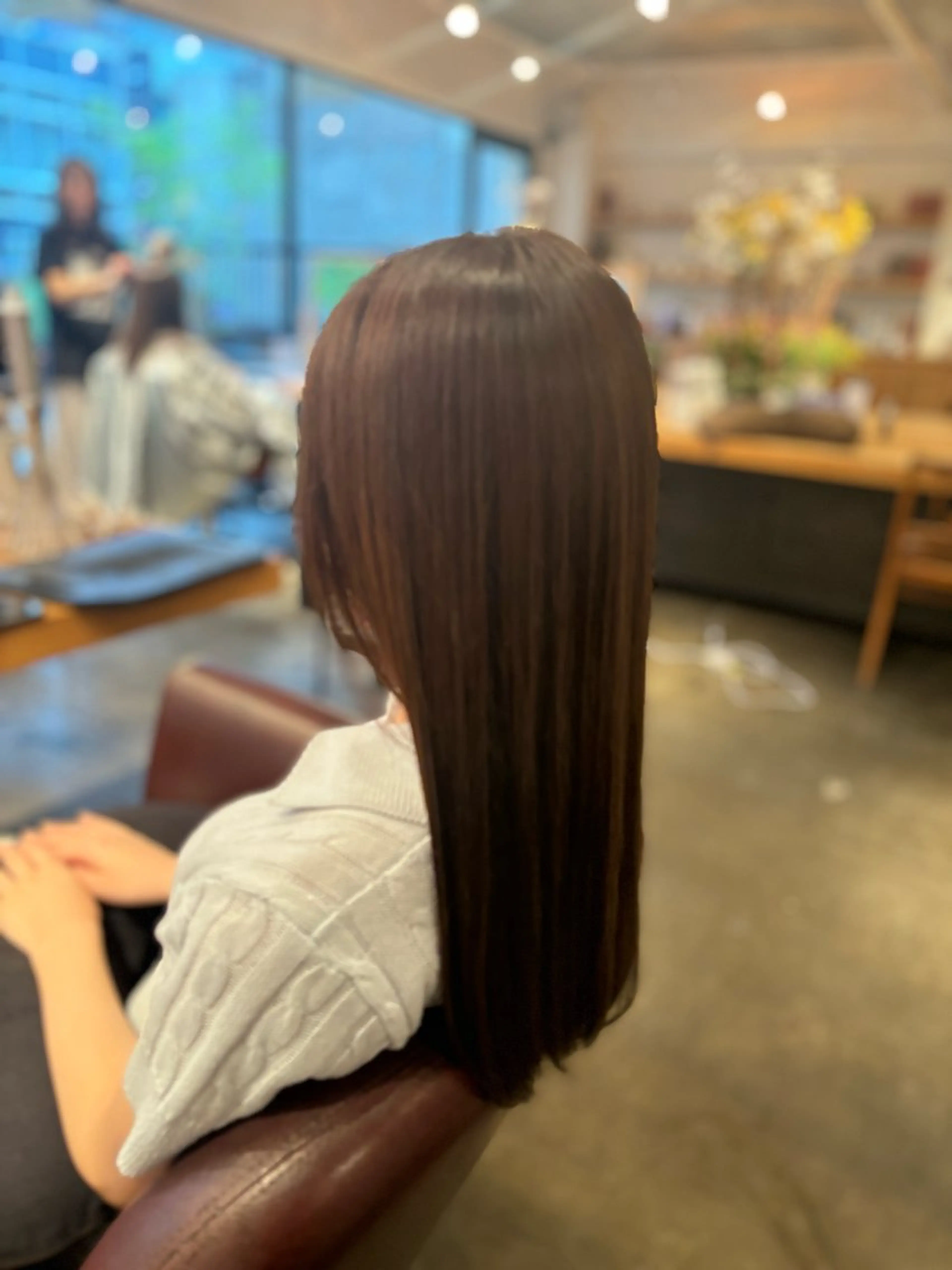 ロング カラー グレージュ オリーブグレージュ オリーブグレー 髪質改善カラー ベージュ🤎YUMEのヘアスタイル