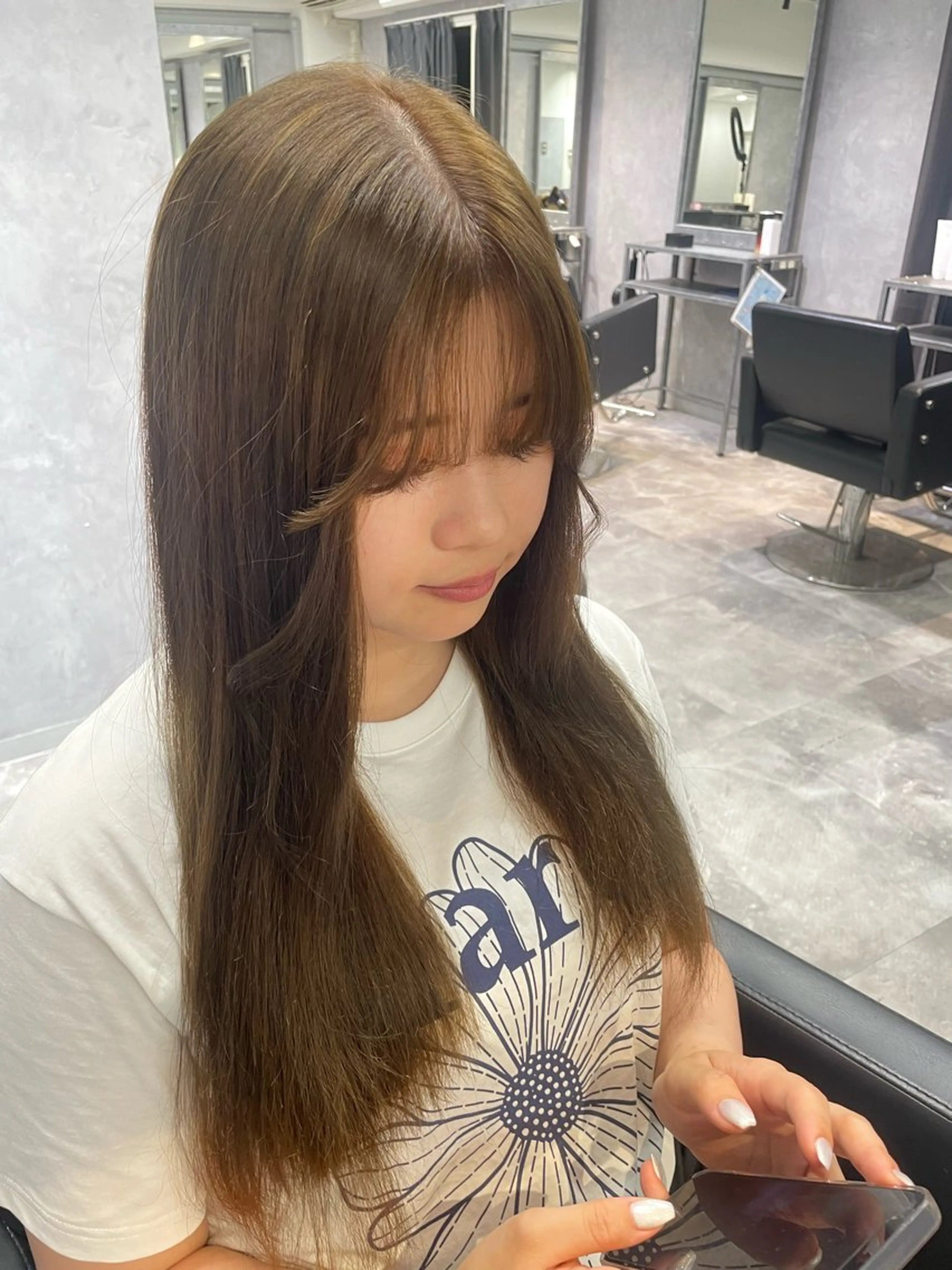 ロング ヘアカラー mimiiy fukaのヘアスタイル