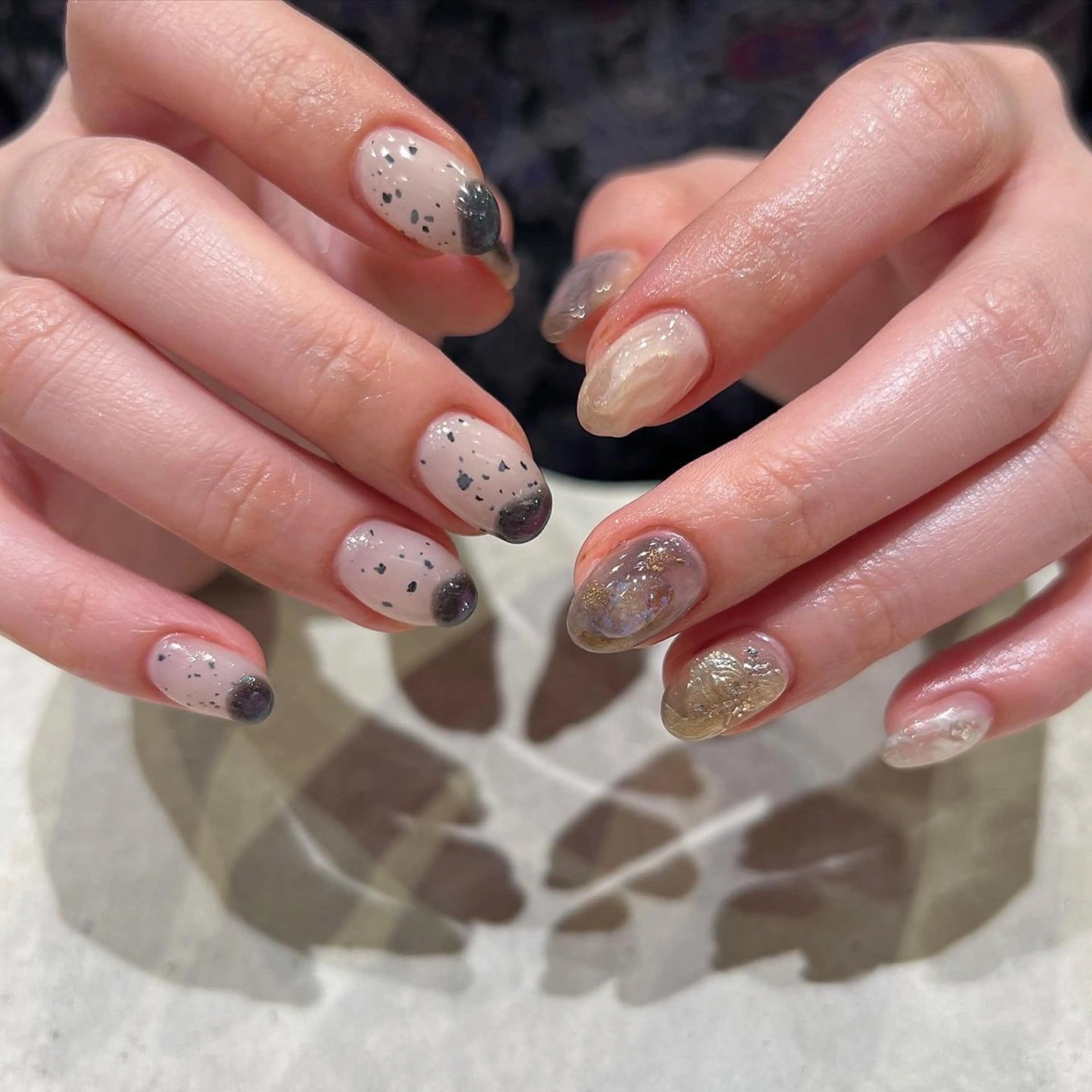 ネイル アートネイル 個性派ニュアンス ネイル Nao.のネイルデザイン