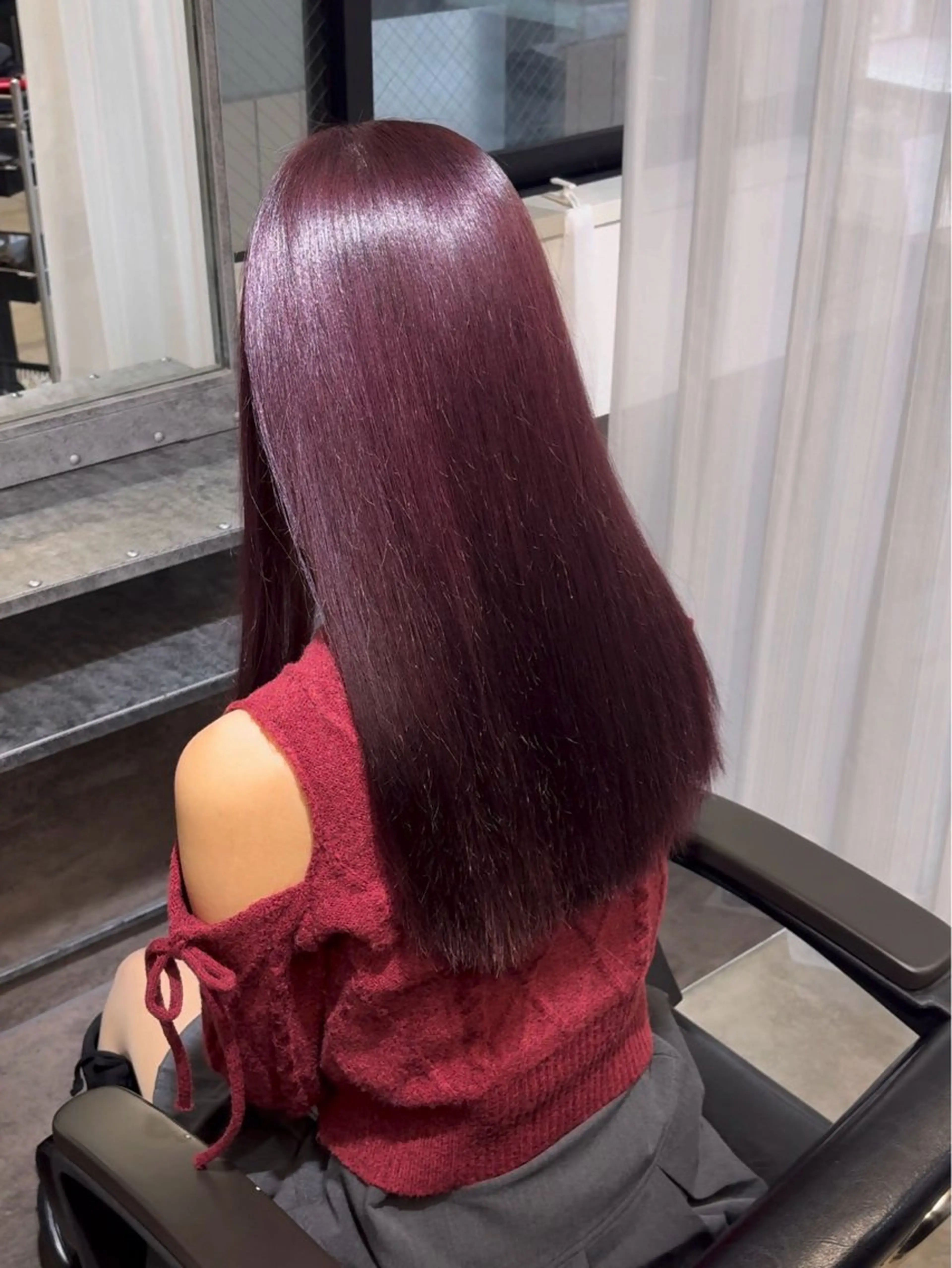 カラー ブリーチ 透明感カラー ラベンダーカラー ブリーチなしカラー オレンジ ヘアカラー meby所属・🩵福岡ブリーチなし カラー/紫音🩵のヘアスタイル