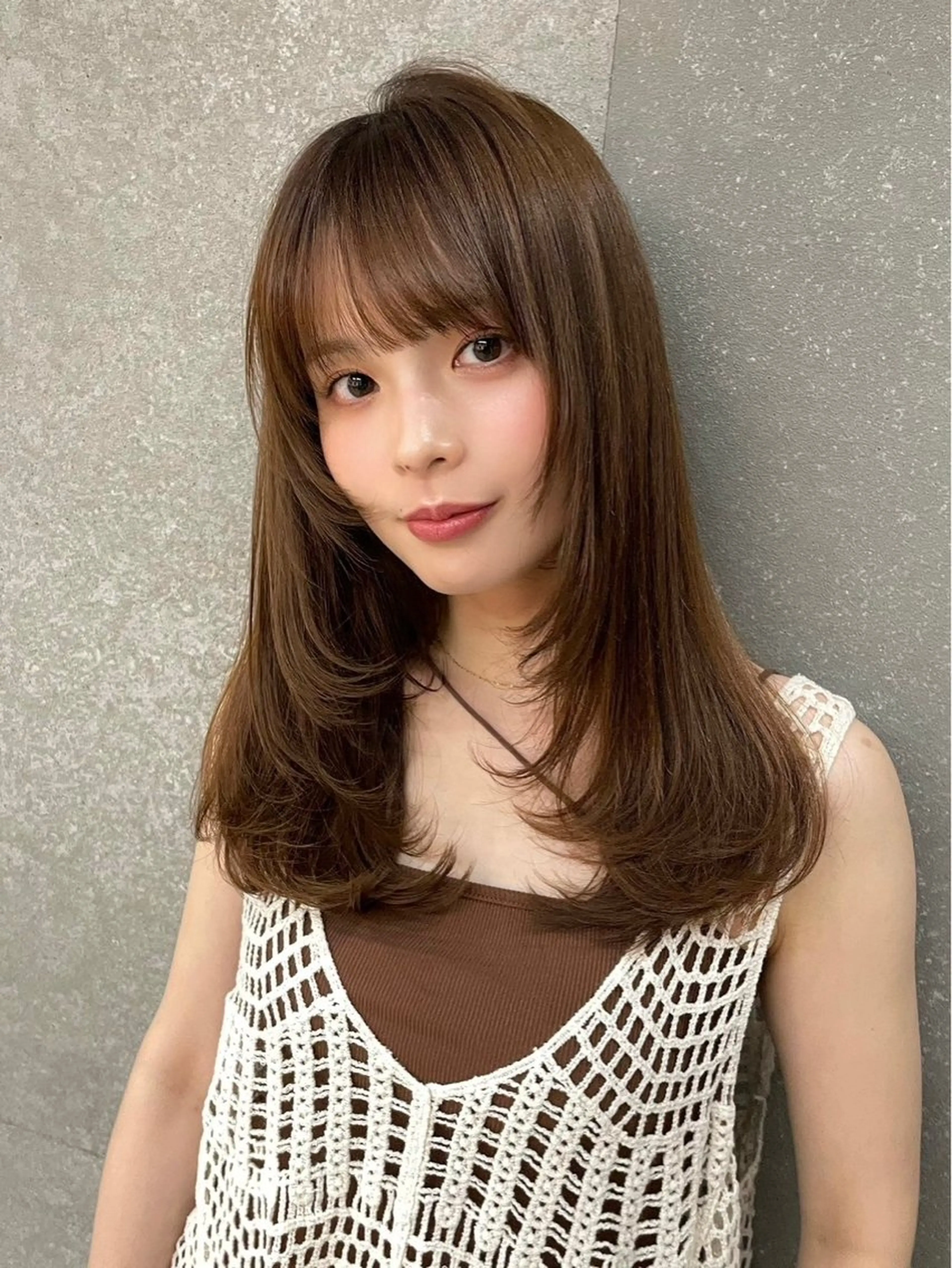 セミロング 髪質改善×韓国ヘアサロン Role 博多【ロール】所属・yui🎀ブリーチ なしWカラー／博多のヘアスタイル