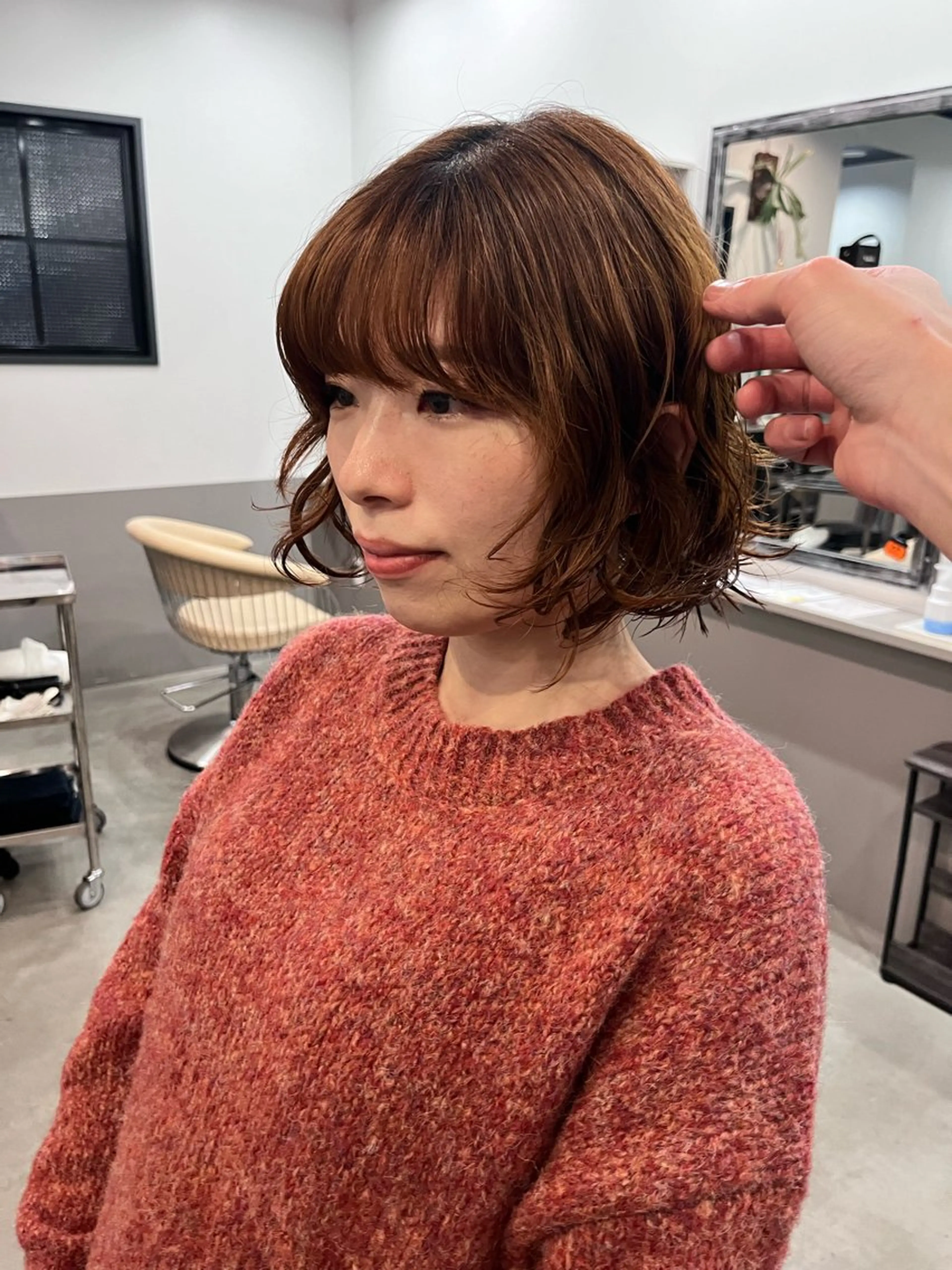 ミディアム パーマ ミディアムパーマ カット パーマ dogstar小林諒 レイヤー/パーマのヘアスタイル