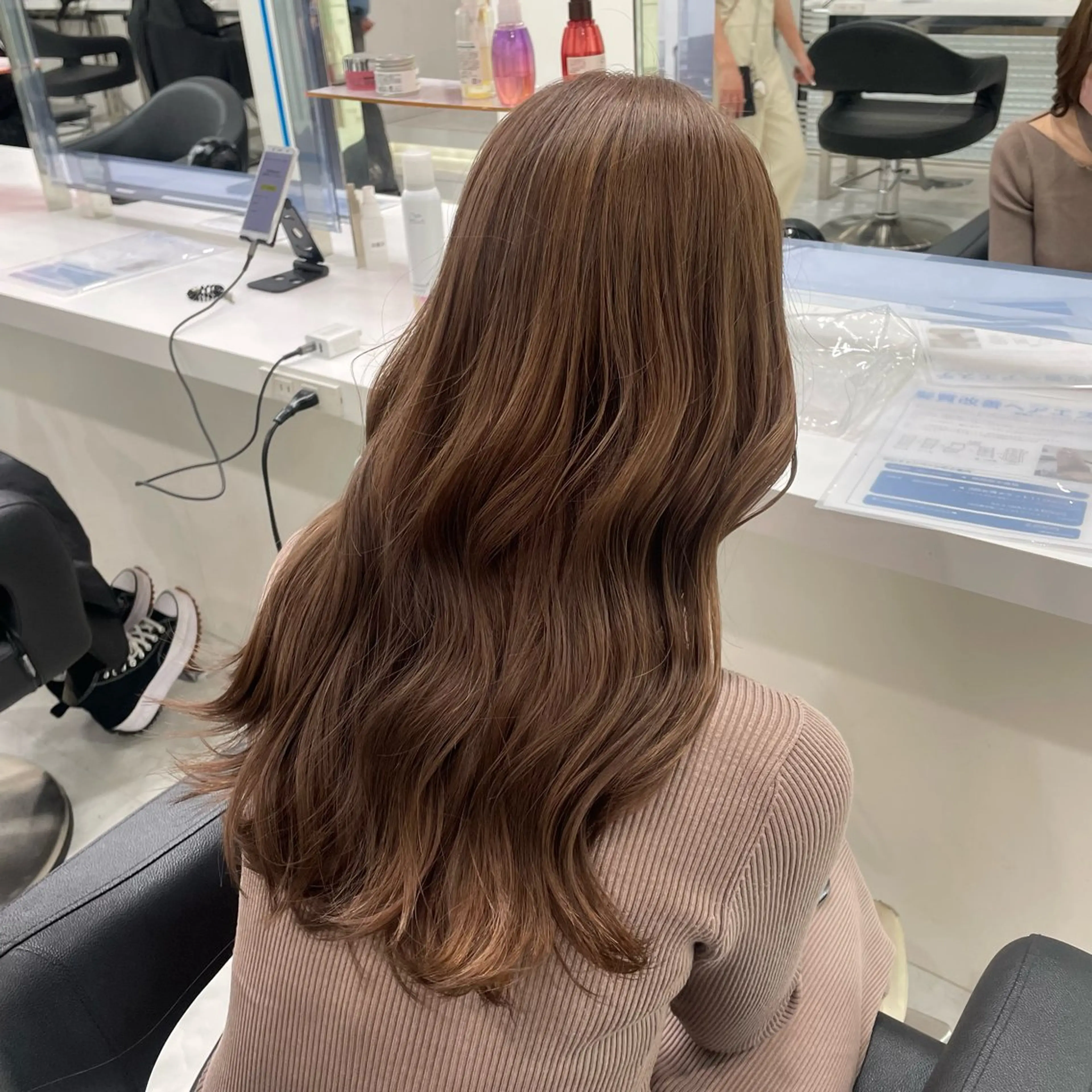 ミディアム ヘアカラー トリートメント ヘッドスパ ヘアセット 大人っぽ上品🤍韓国 レイヤー🤍ふうがのヘアスタイル