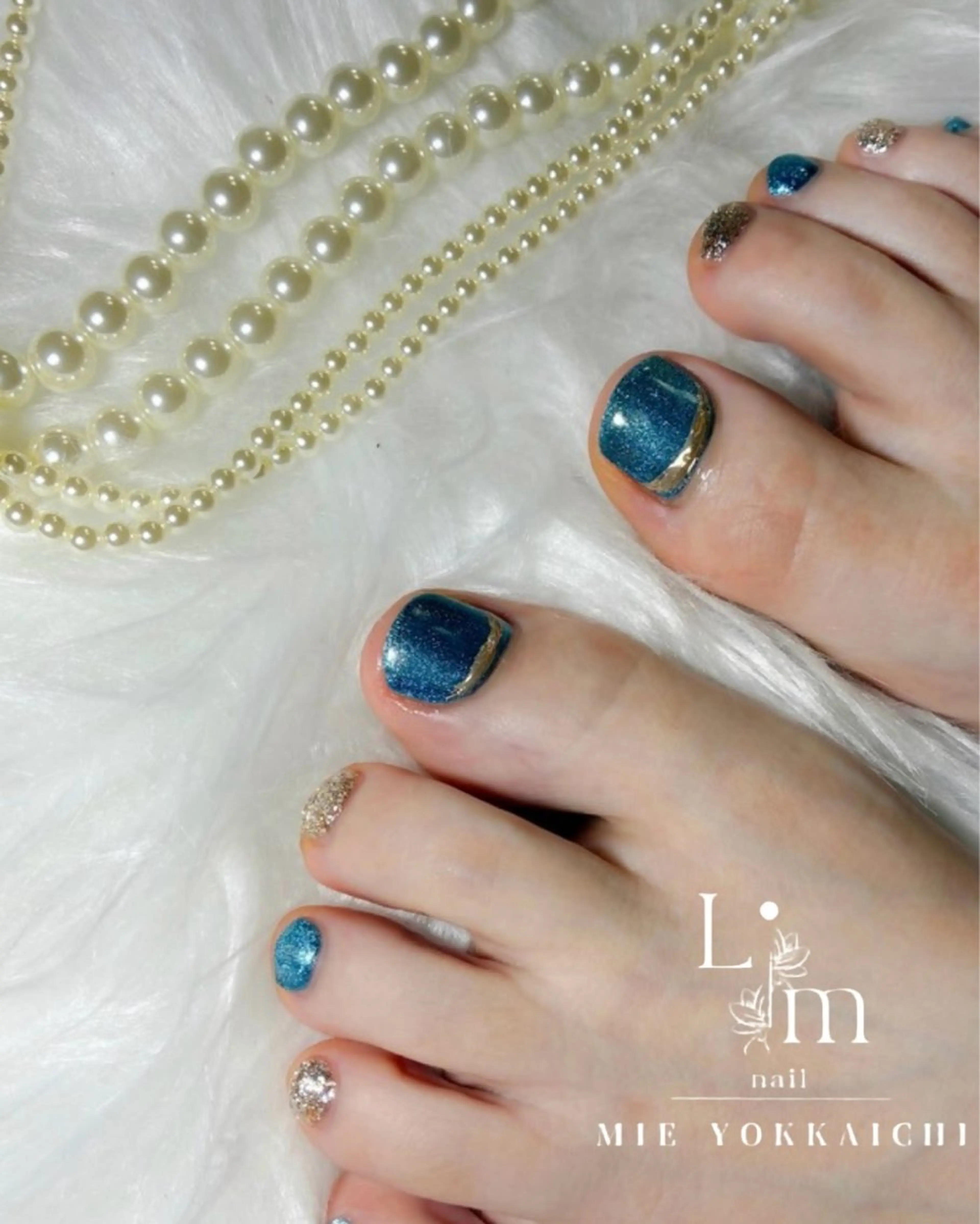 ネイル フットネイル マグネットネイル Li.m nail (リム ネイル)所属・Li.m nail リム ネイルのネイルデザイン