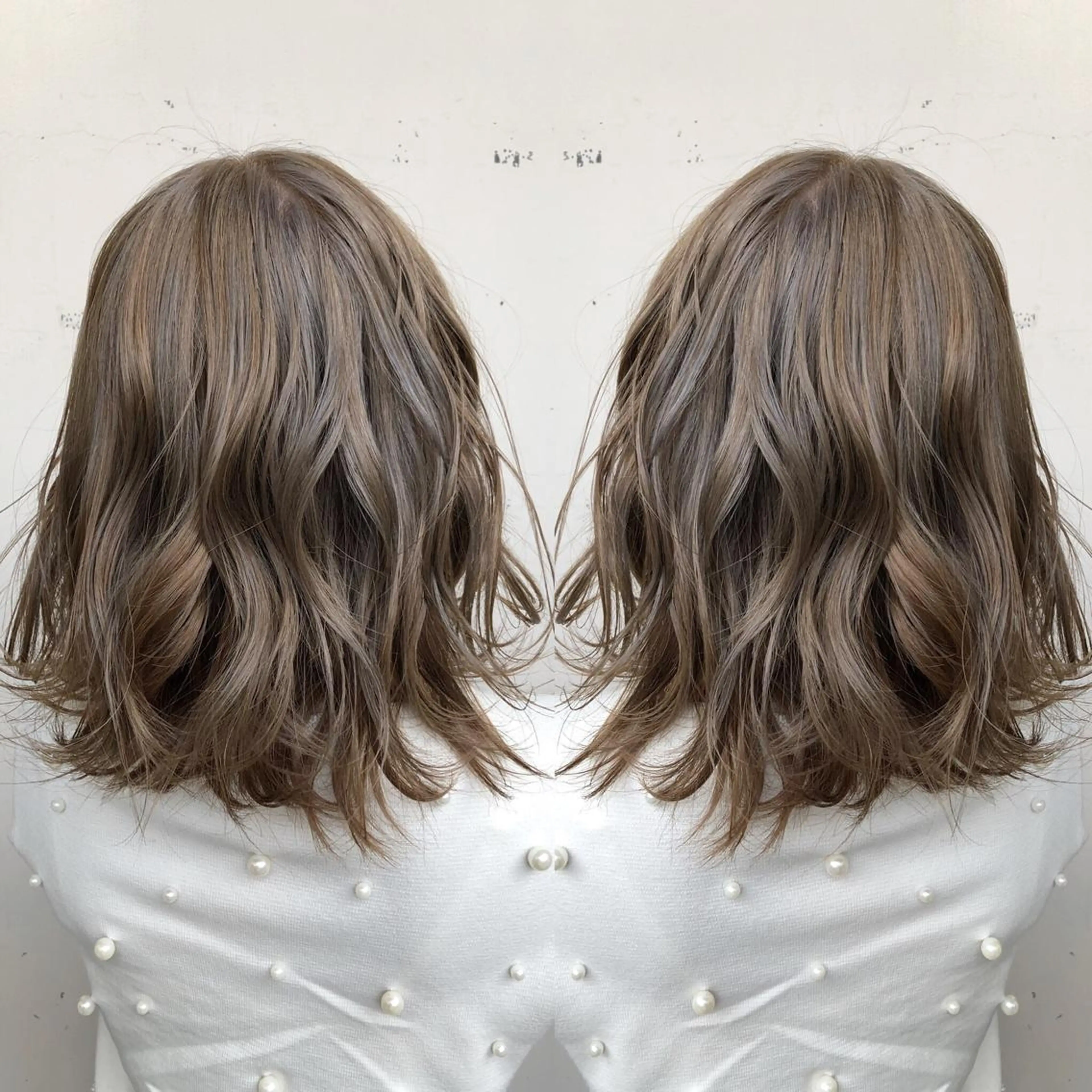 ミディアム カラー kr2s アメ村のヘアスタイル