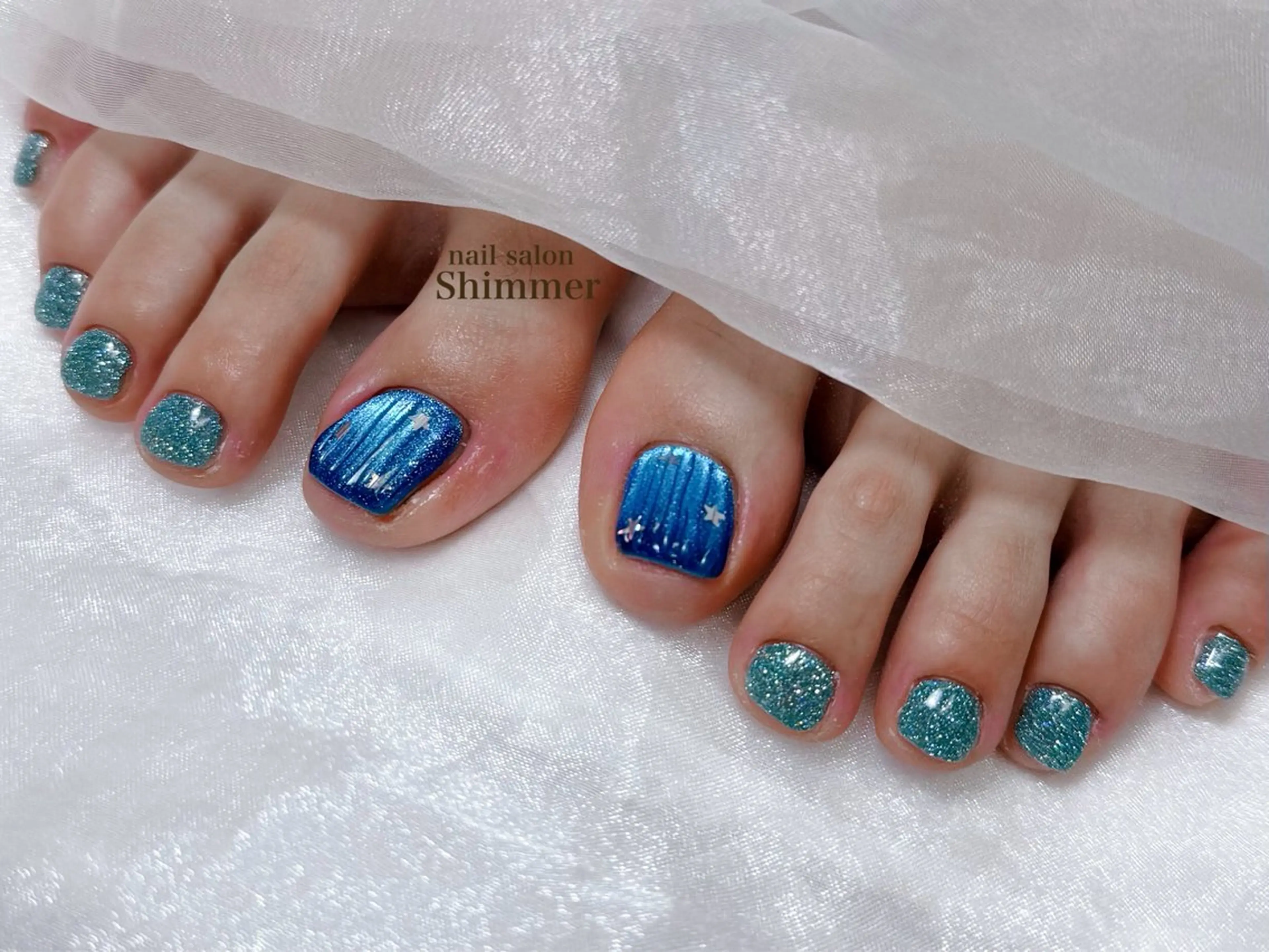 ネイル フットネイル Shimmer Risaのネイルデザイン