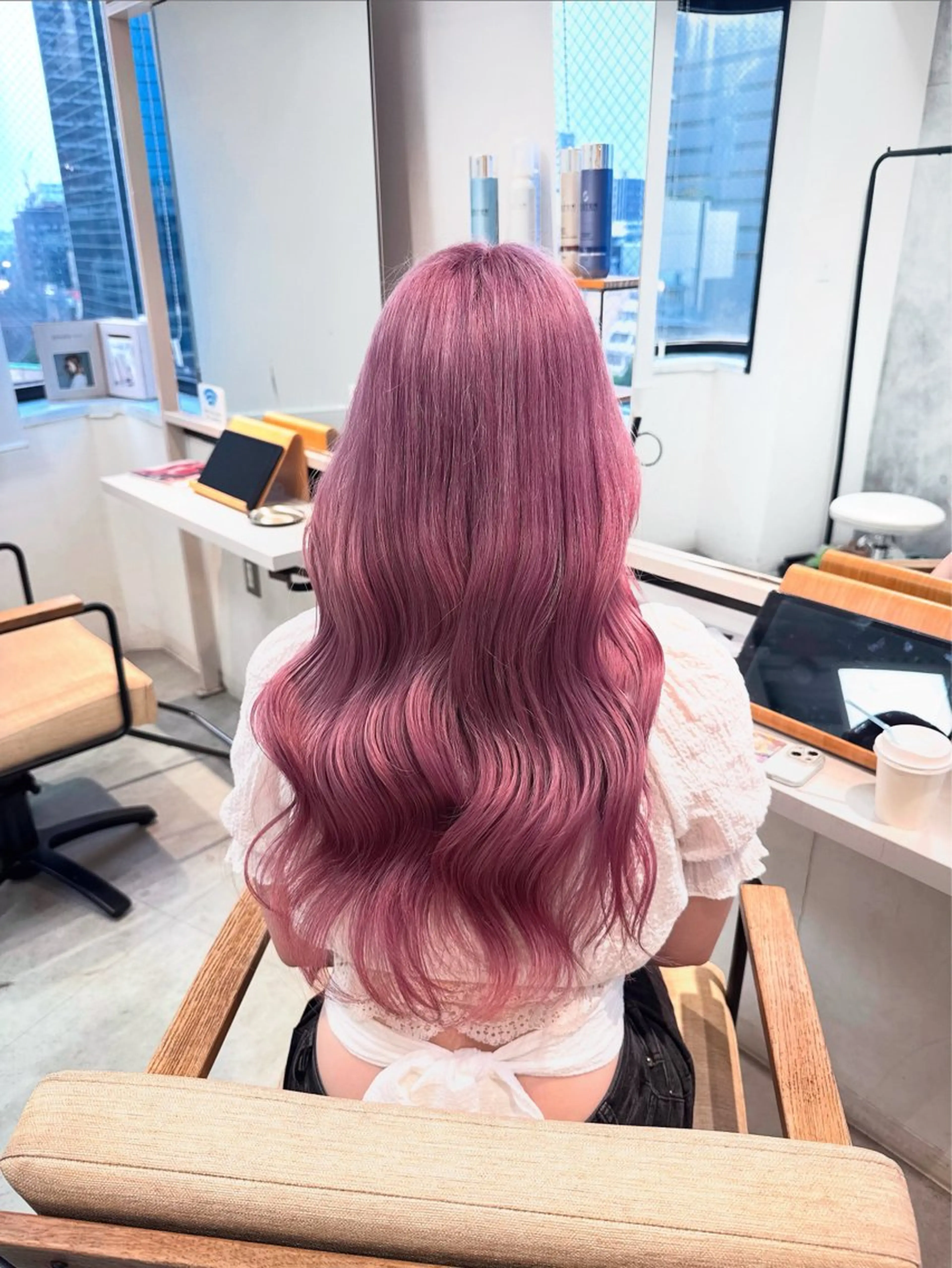 セミロング ヘアカラー ai 梅田/暖色カラーのヘアスタイル