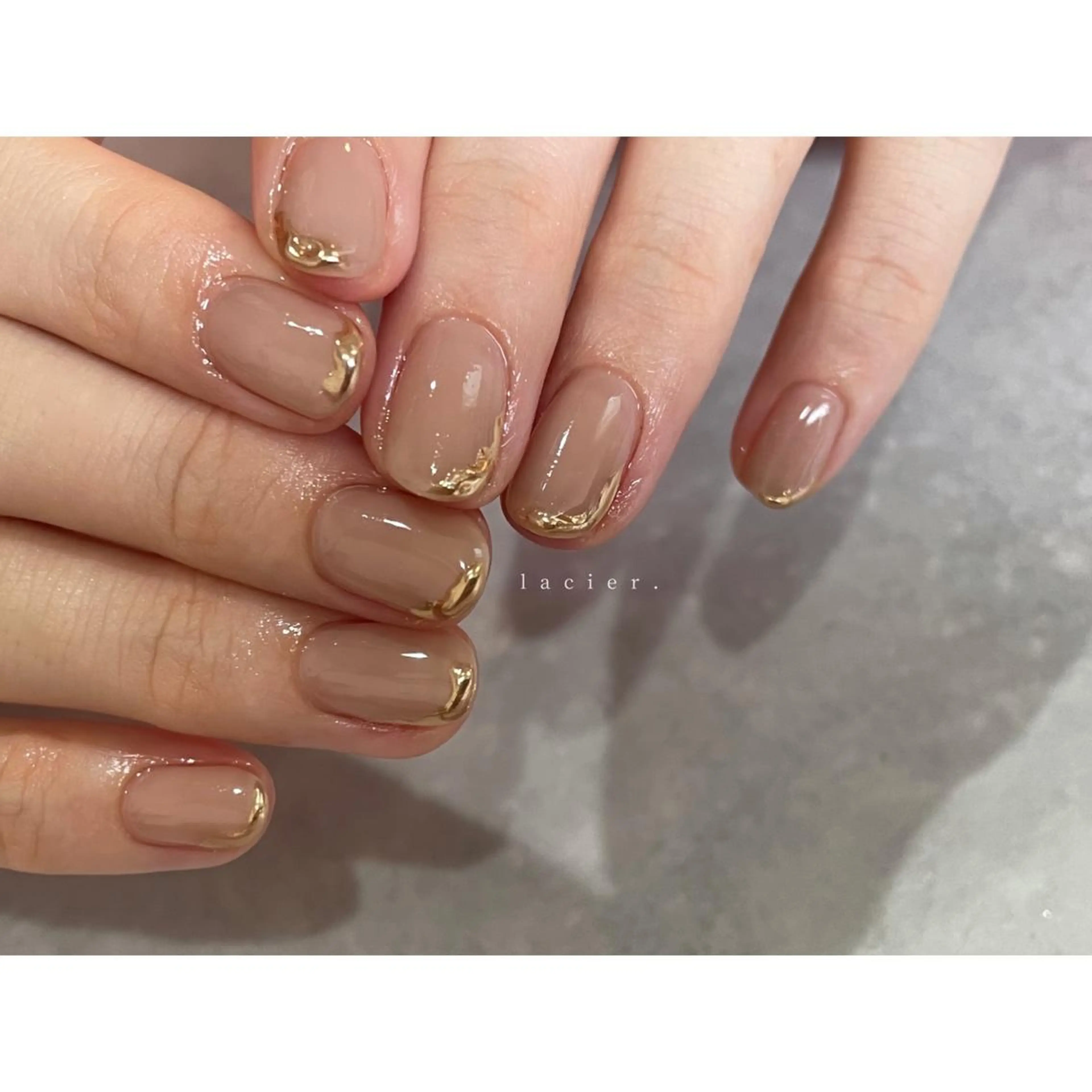 ネイル アートネイル ミラーネイル ニュアンスネイル ワンカラーネイル ブライダルネイル ハンドネイル lacier nailのネイルデザイン