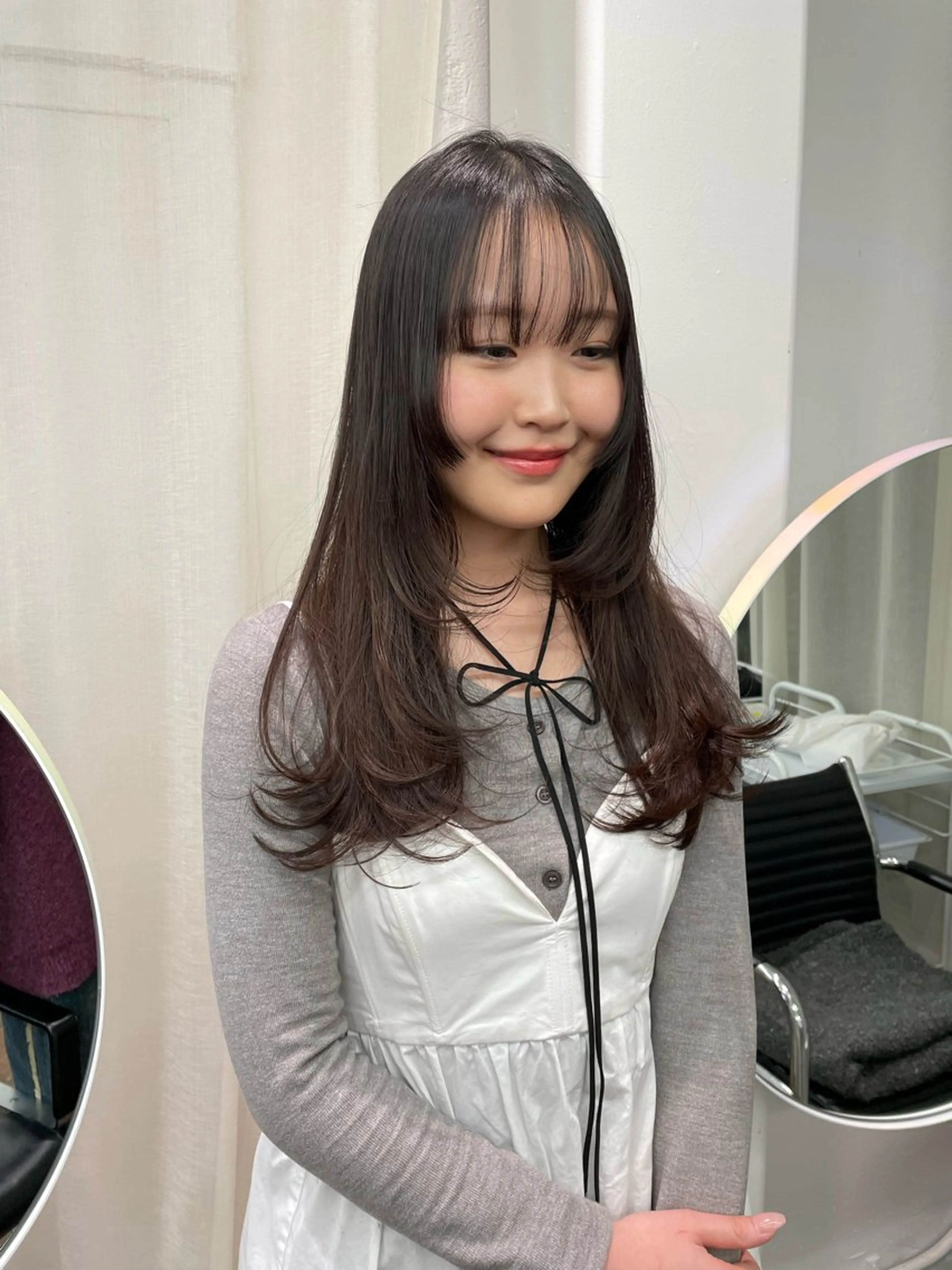 ロング カラー レイヤーカット カット ヘアカラー トリートメント レイヤーカット🎀 kanaのヘアスタイル