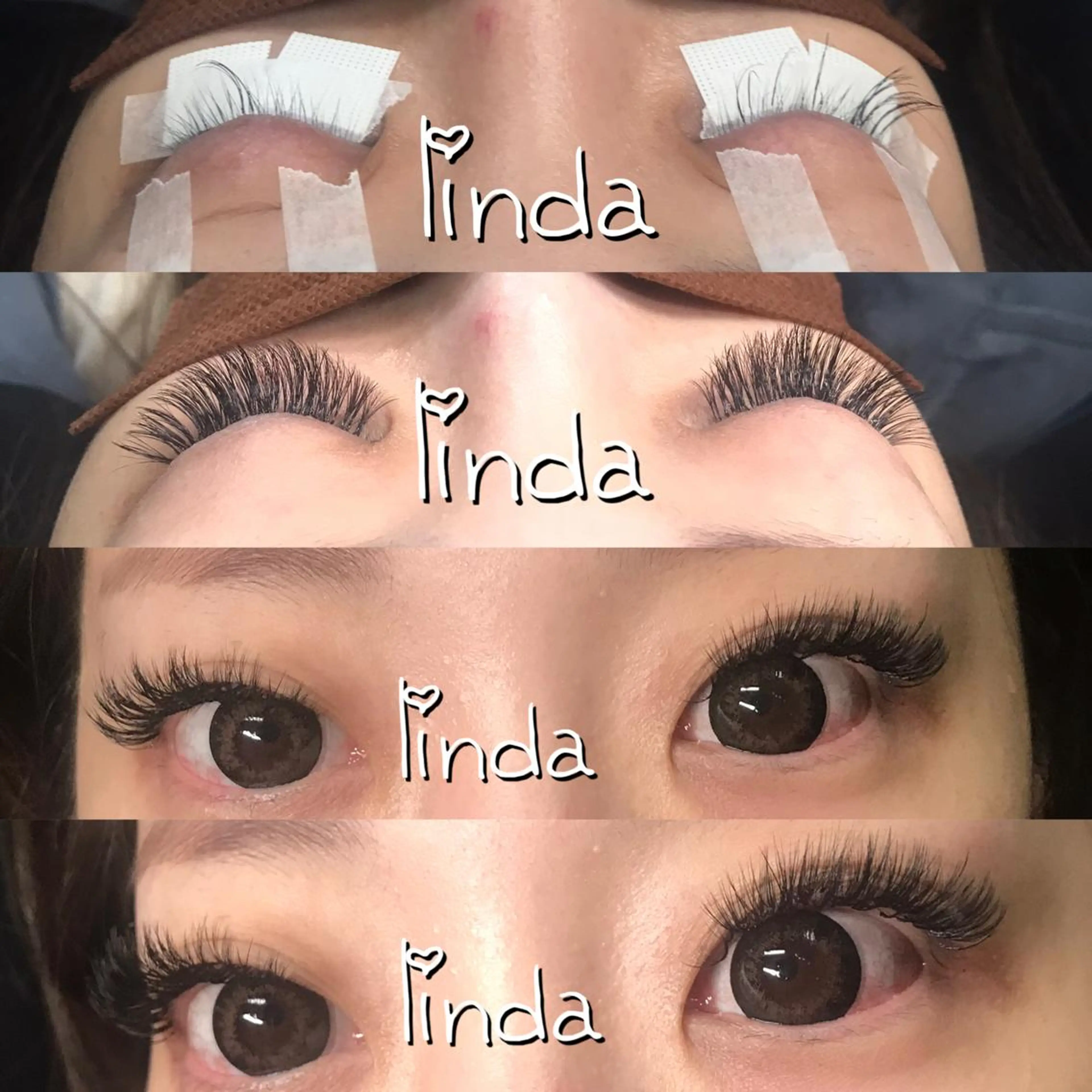 マツエク・マツパ 付け放題 ボリュームラッシュ linda lashesのマツエク・マツパデザイン
