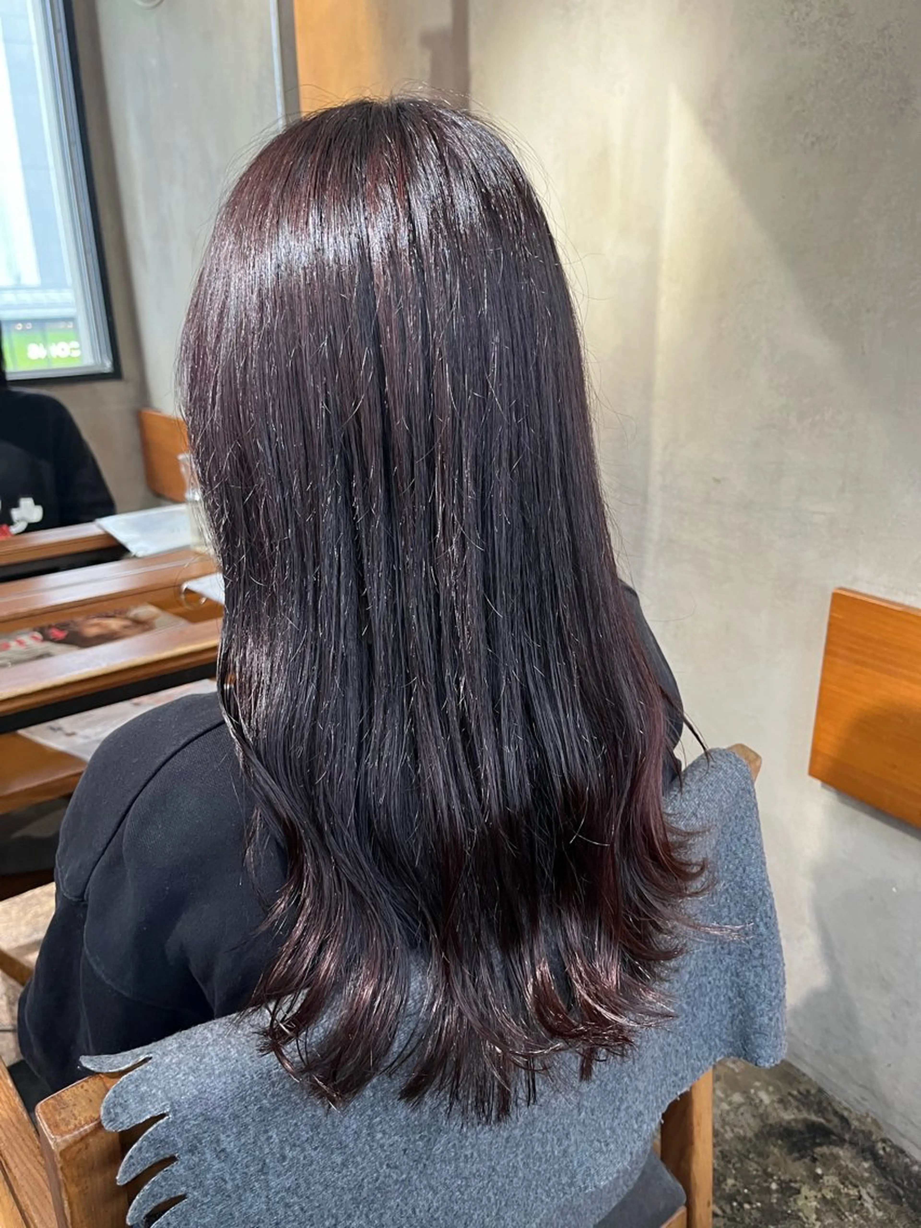 ロング カット ヘアカラー トリートメント 顔まわりカット/ 艶感カラー/sikiのヘアスタイル