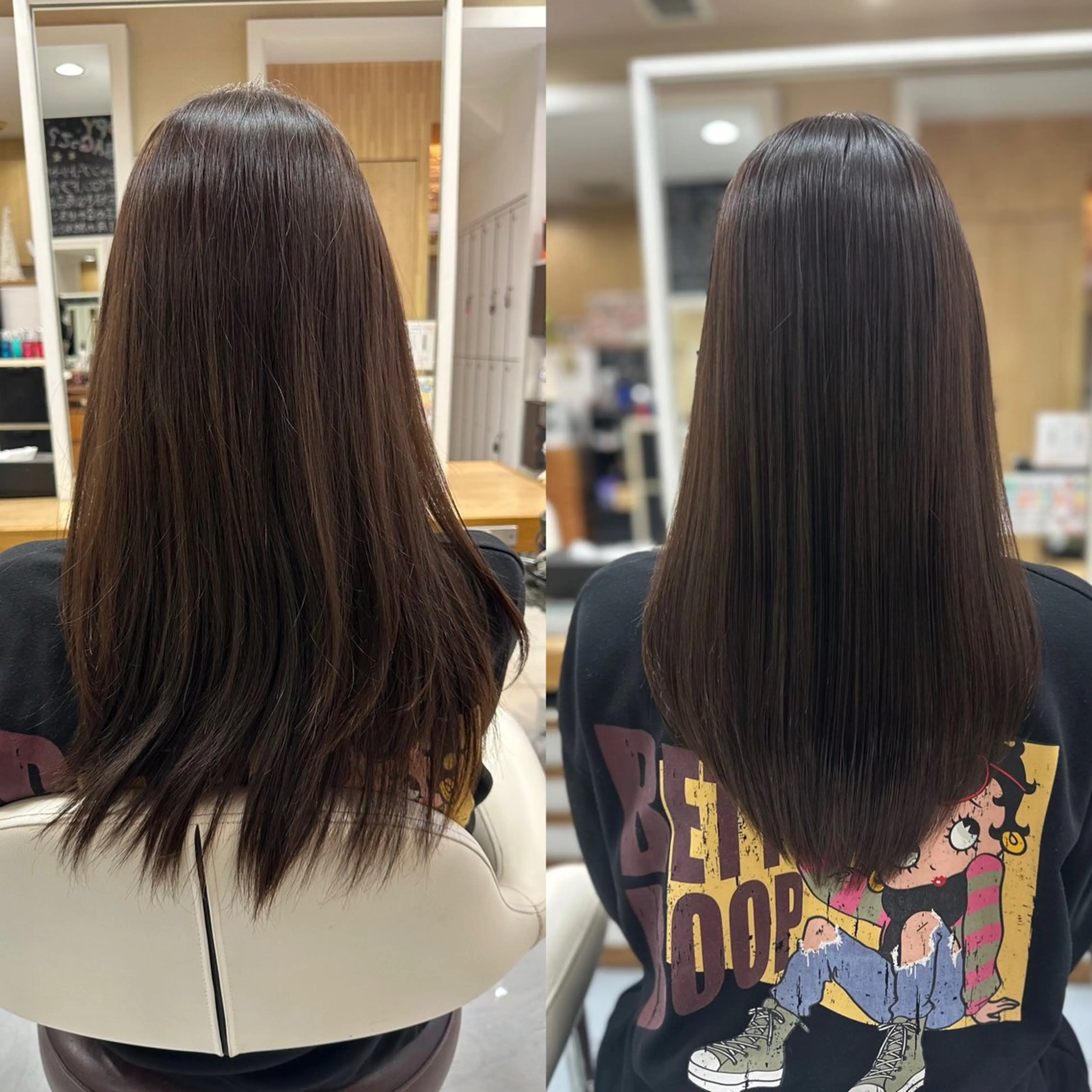 ロング パーマ 髪質改善🍏縮毛矯正 /ブリーチ矯正岡部のヘアスタイル