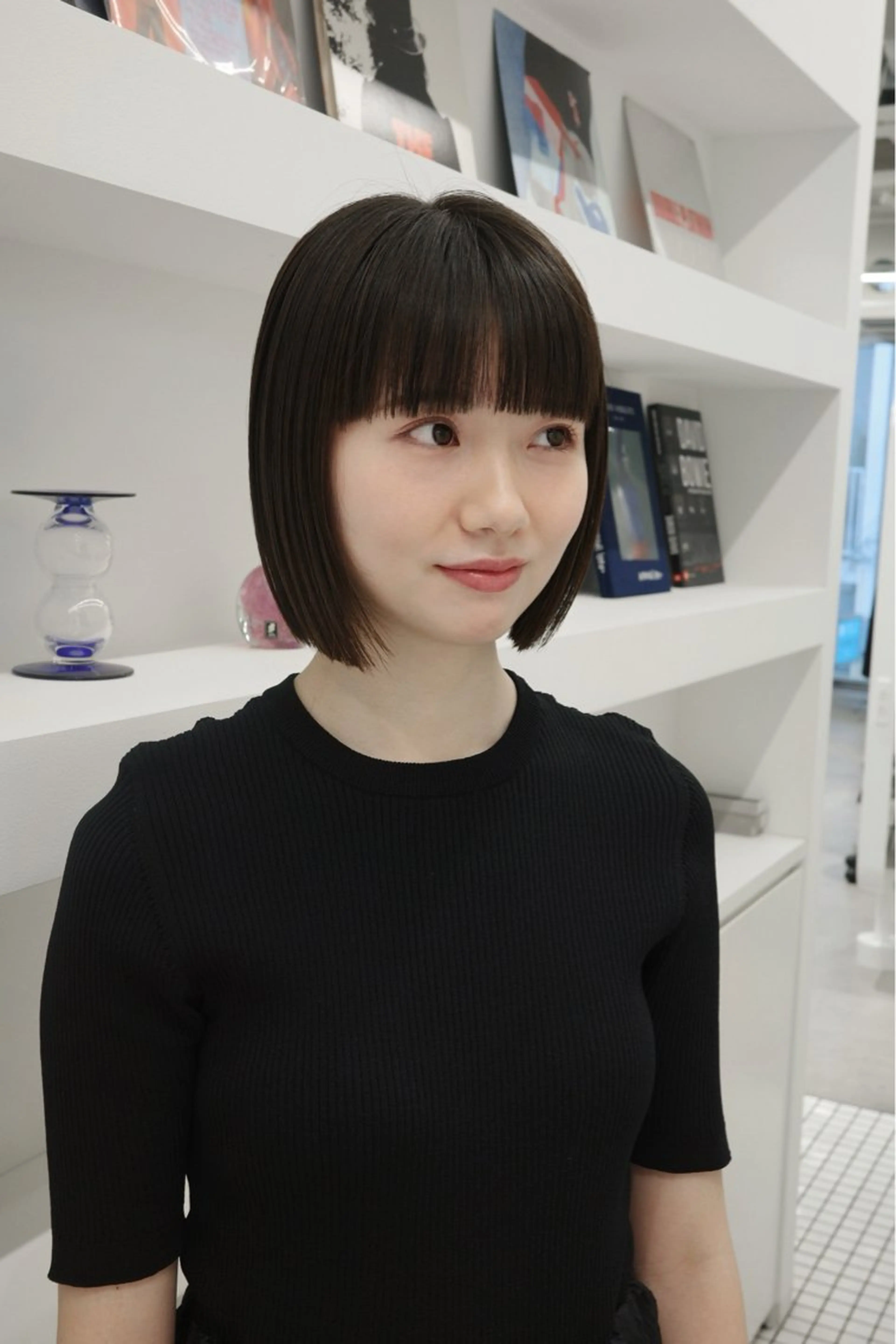 ショート カラー カット ヘアカラー 🌱ぱつっと/ボブ 🌱のヘアスタイル