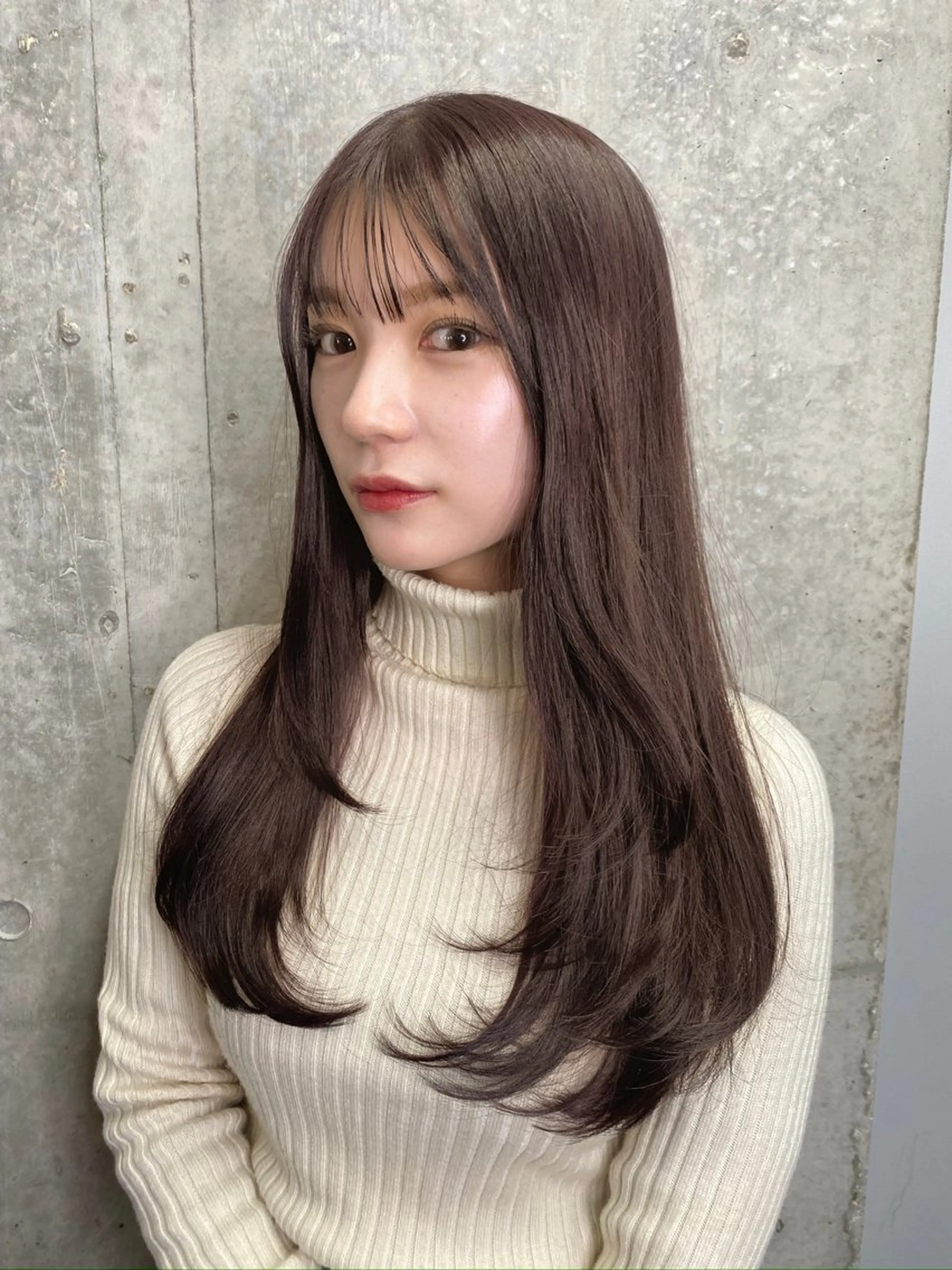 ロング カラー 髪質改善 トリートメント 韓国風/ワンホンヘア 髪質改善/MaCoのヘアスタイル