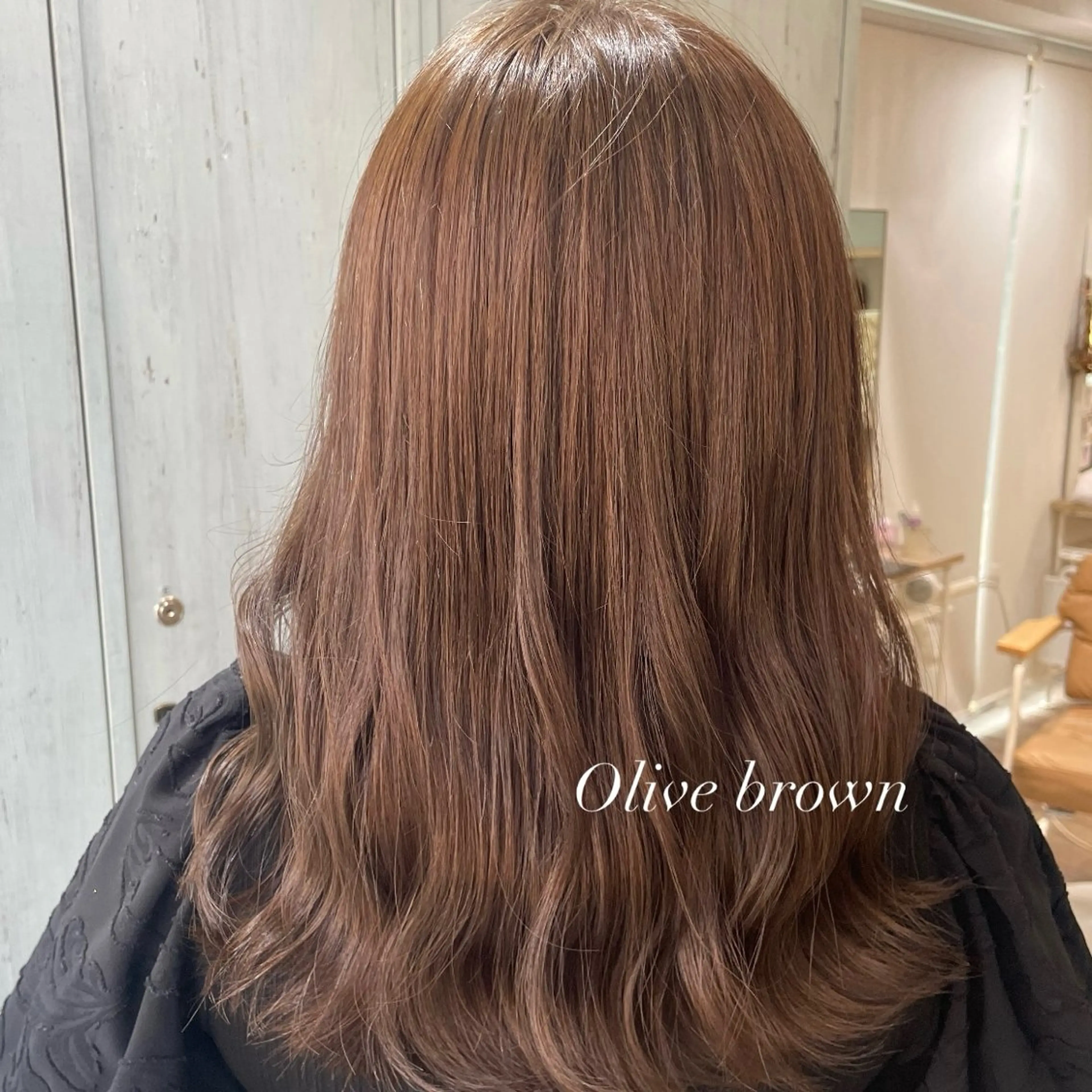 ミディアム カット ヘアカラー トリートメント ピンク・ラベンダー/ レイヤー/NANAのヘアスタイル