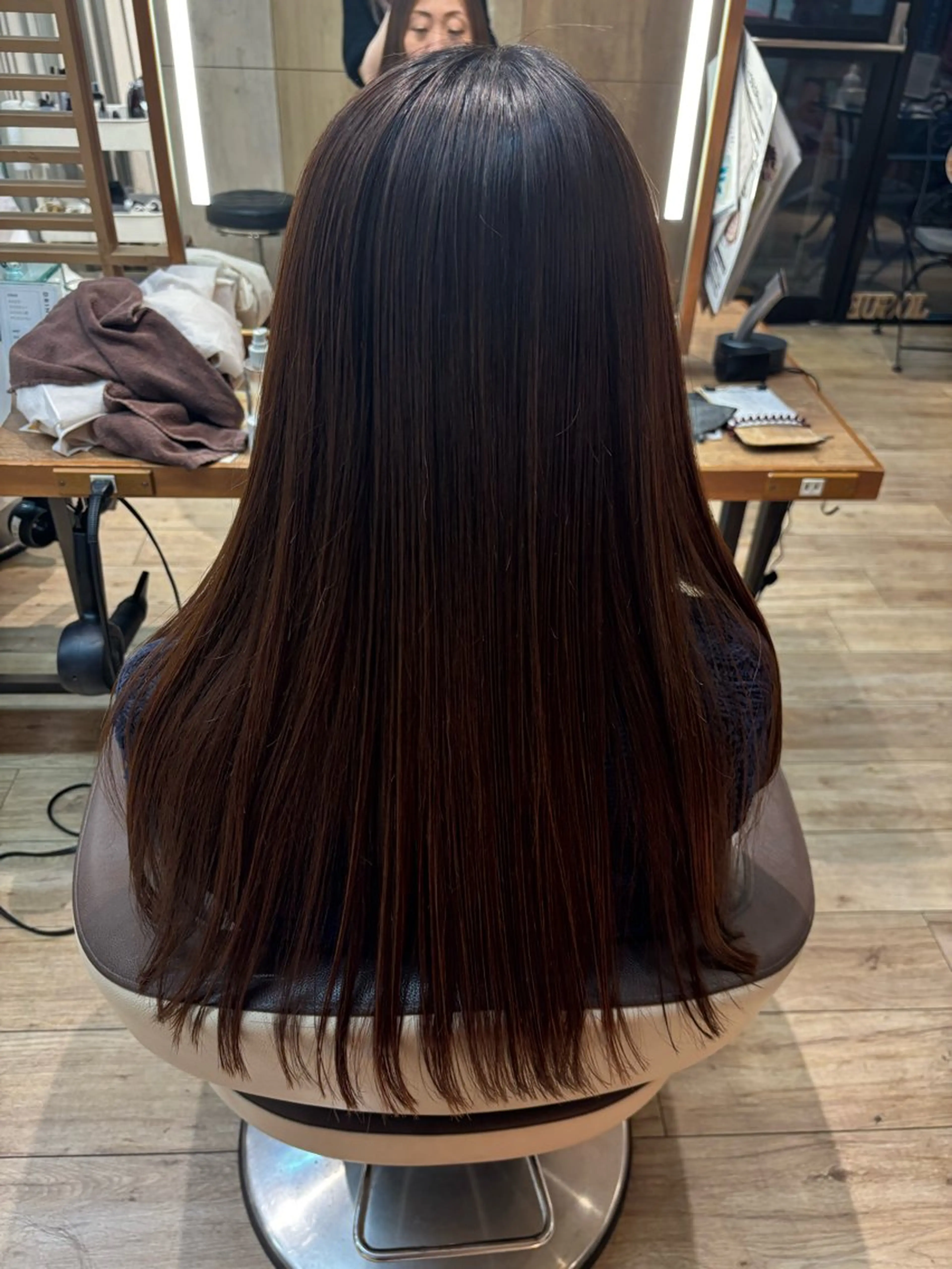 ロング カット ゆうこ🍀艶カラー/ ストレート/艶髪のヘアスタイル